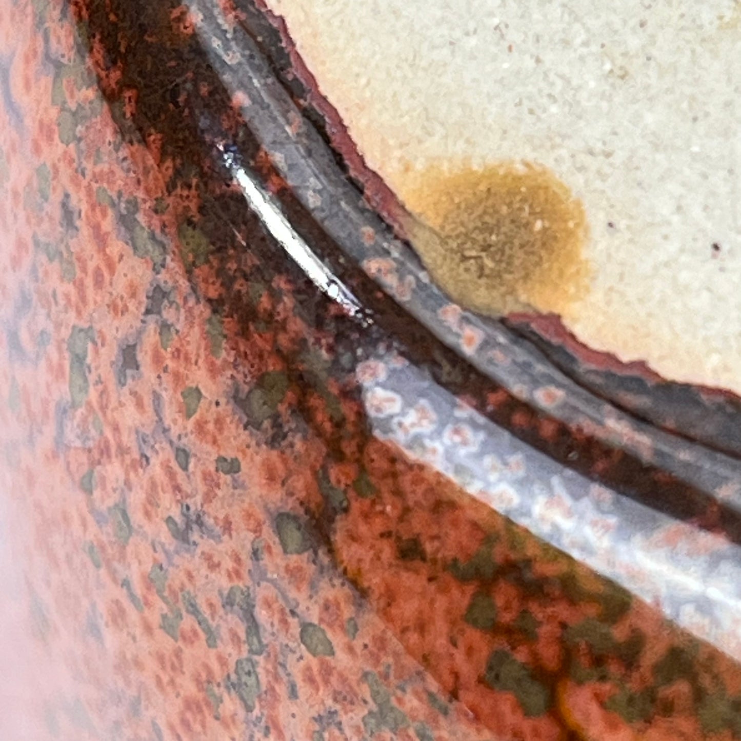 Chawan w/ Red & Black Speckels Box Matched 6"