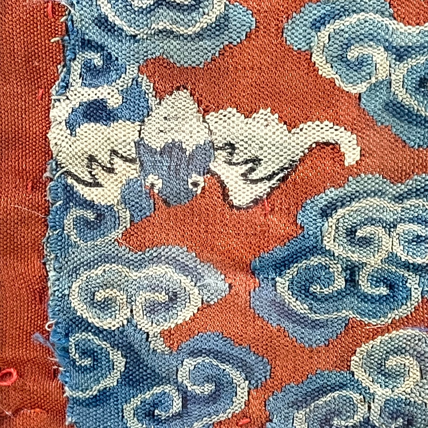 Framed Chinese Silk Wedding Emboidery Roundel (c.1900) 22"