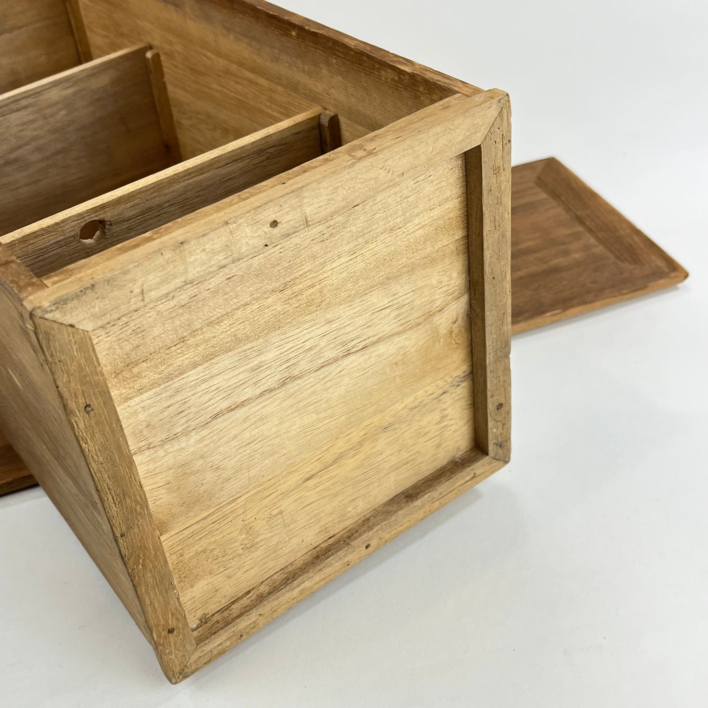 Vintage Japanese Chabako Tea Ceremony Traval Kiri Wood Box w/ Laddle 12"