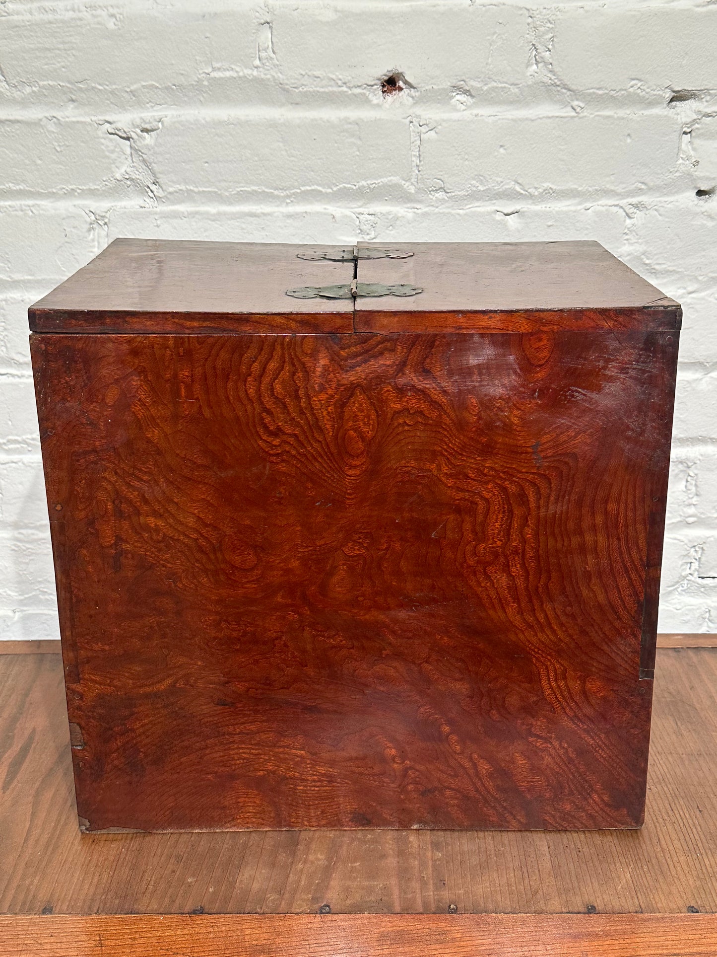 Antique Japanese 4 Drawer Kyodai Vanity Tansu Mullberry Wood 14" Haribako
