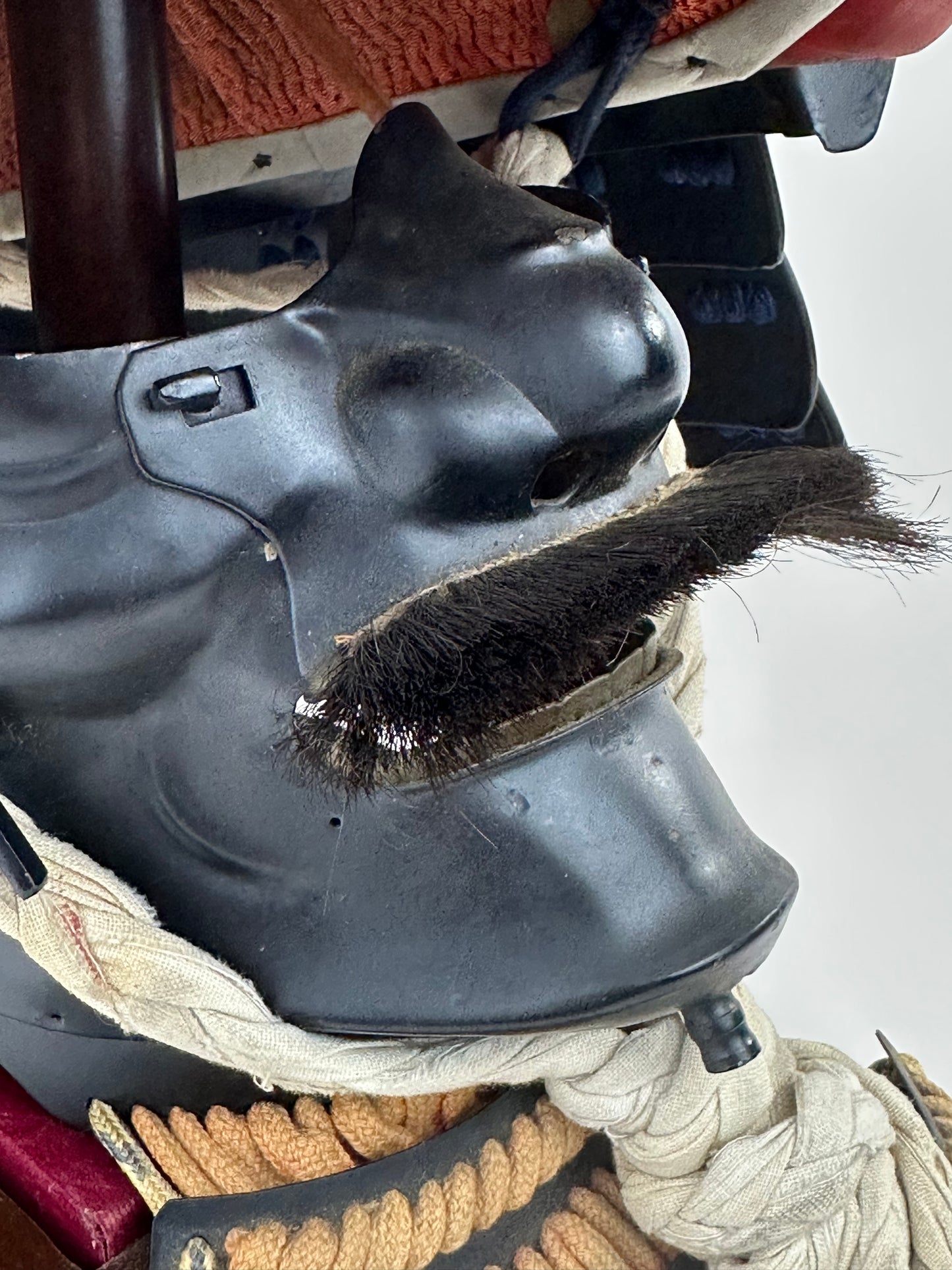 Japanese Edo Period Eboshi Kawari Kabuto w/ Flaming Jewel Maedate Rare LS#115
