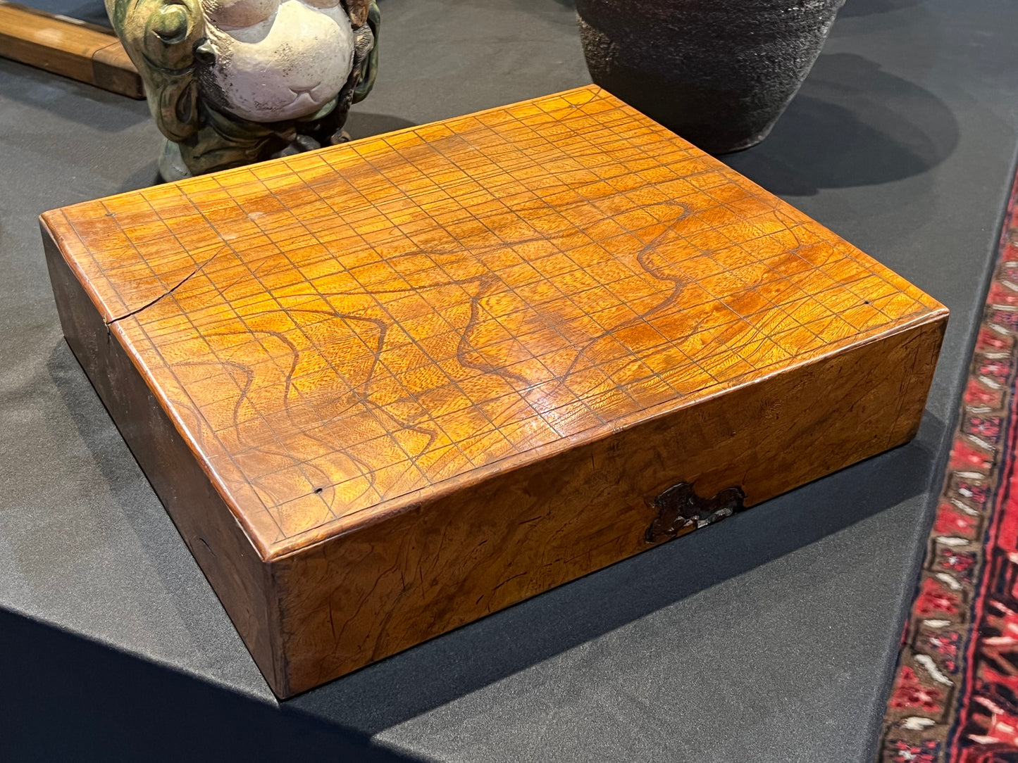 Vintage Japanese Taisho Era c1920's Shogiban Goban Reversable Game Board 15"