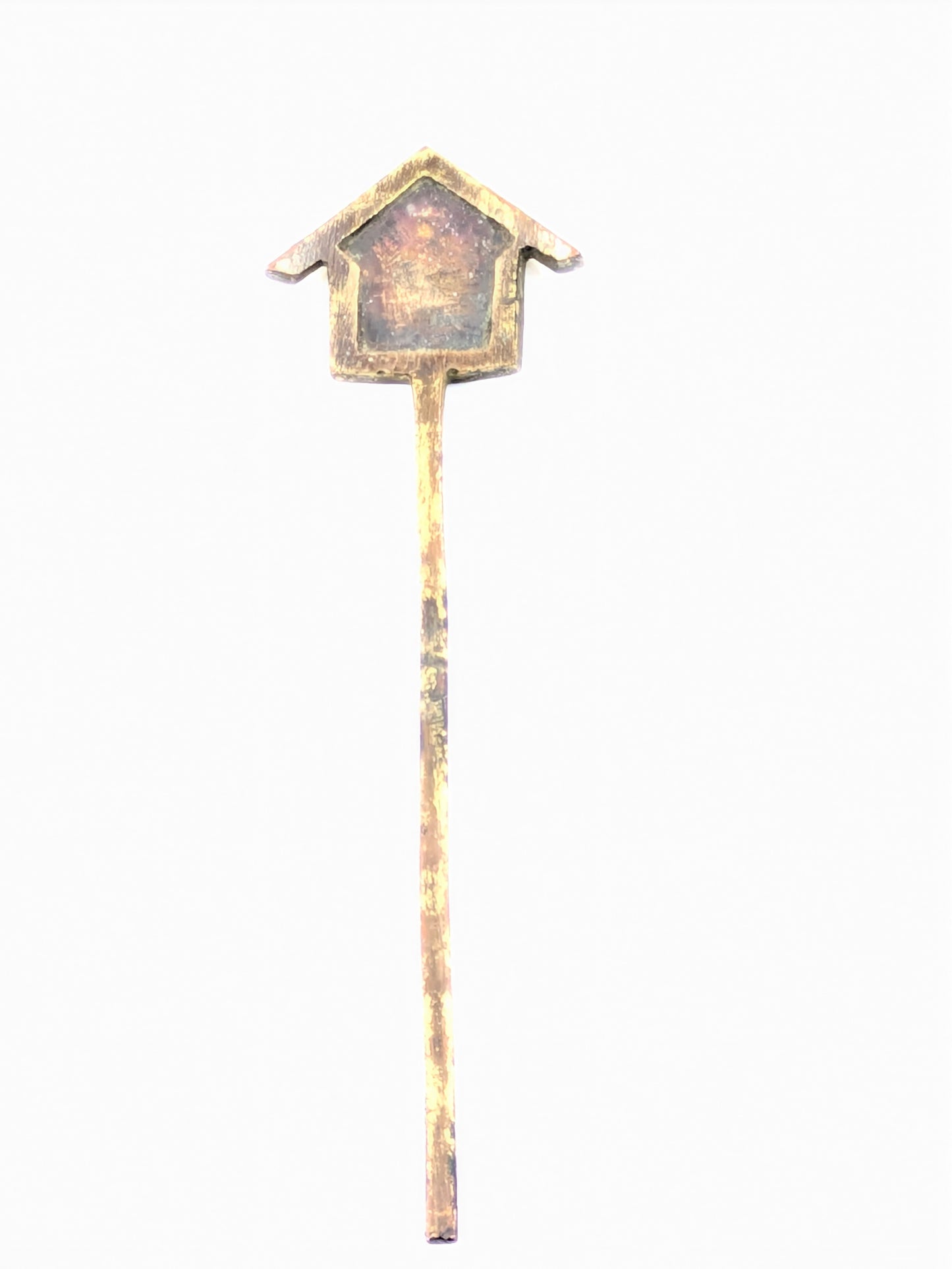 Japanese Menuki “Kinsatsu” Gold Tag Edo–Meiji period Copper alloy gilt inscribed 金札 (Kinsatsu, “Gold Tag”) LS197