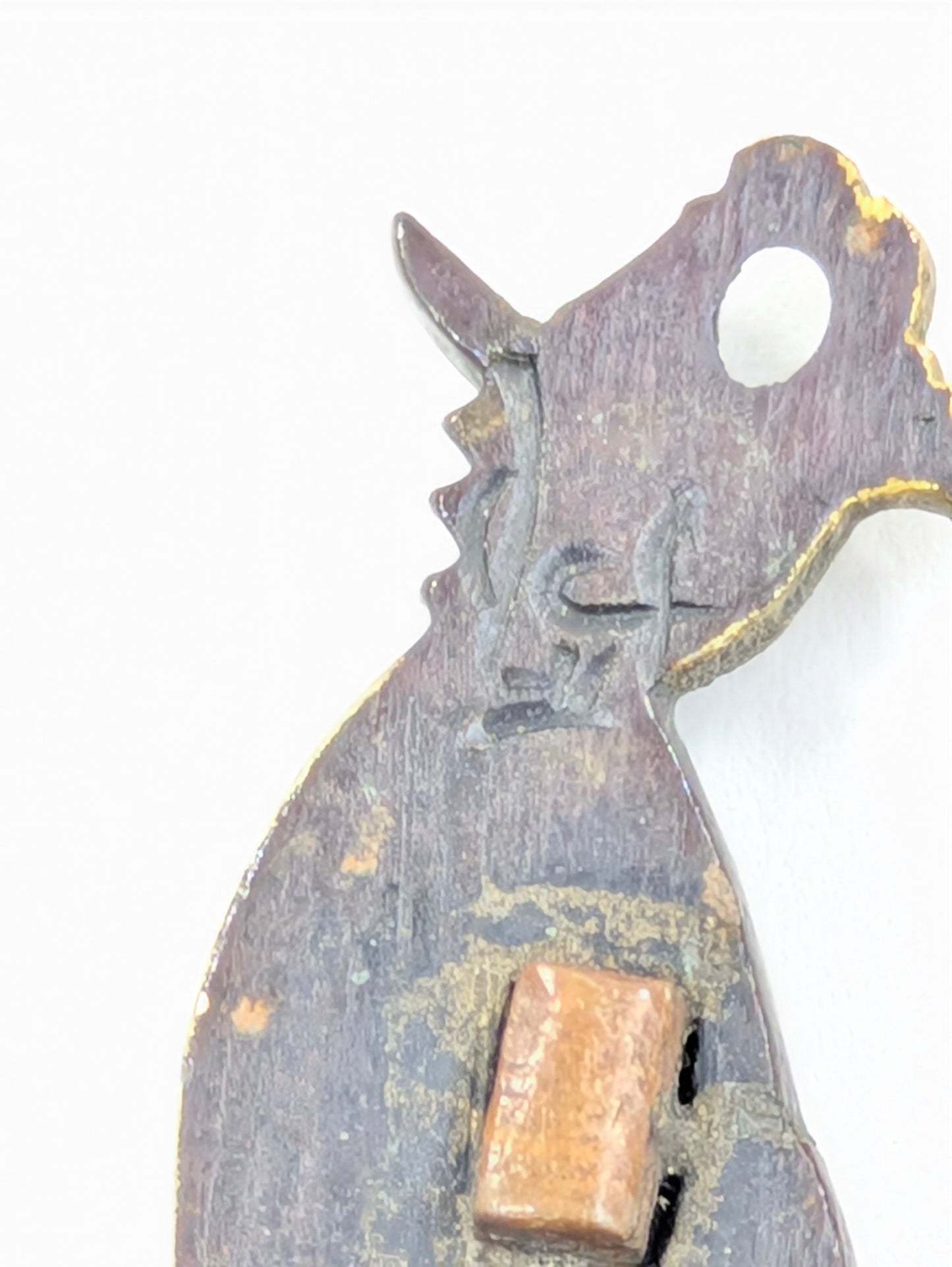 Antique Japanese Menuki Pair Signed Fish & Bucket Motifs Edo period (17th–19thC) LS218