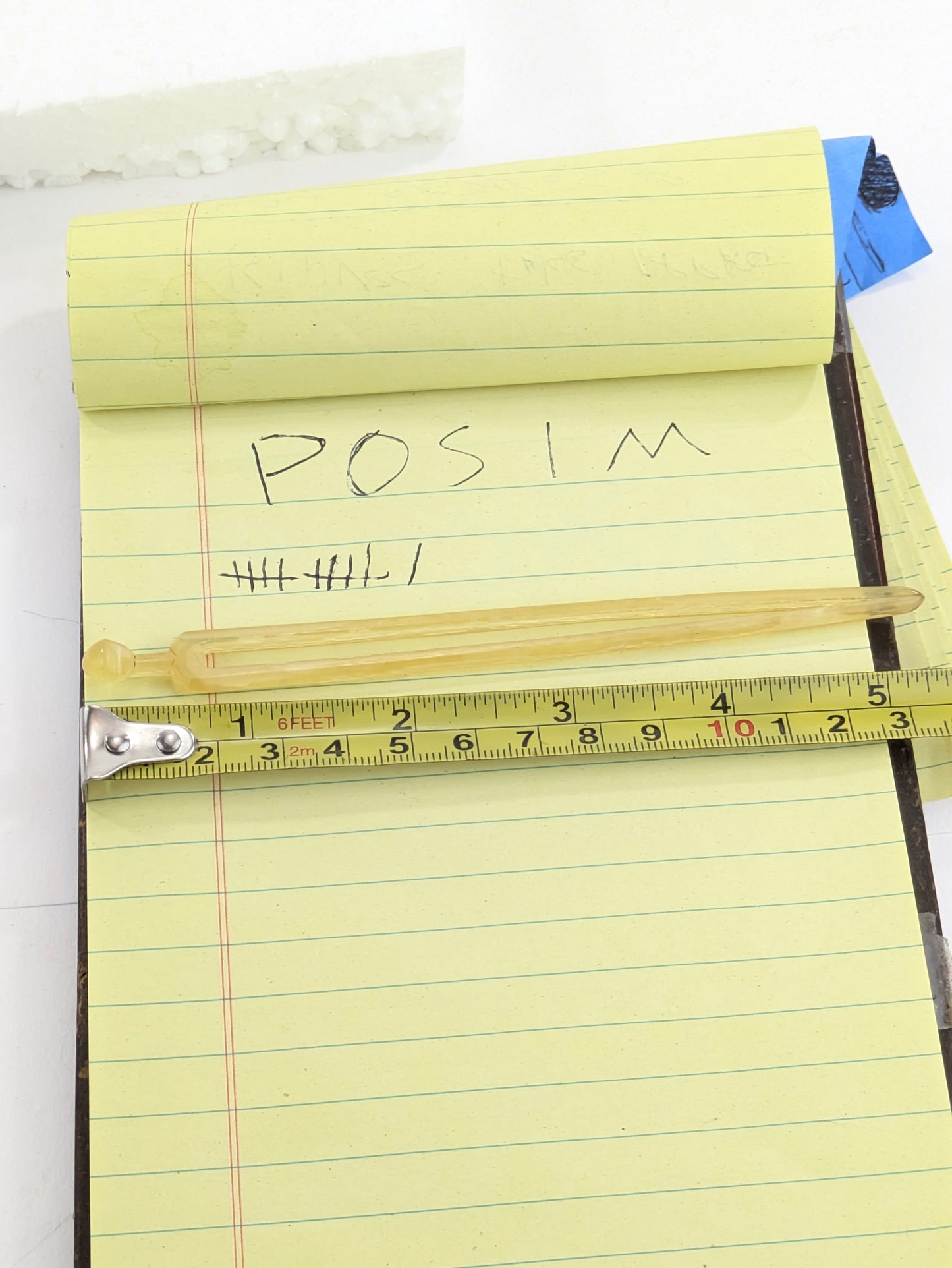 Vintage Japanese Kanzashi Hairpin Clear Amber Resin 5½"