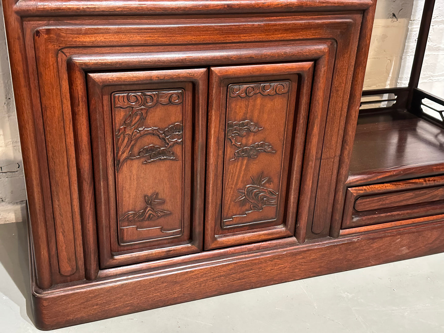 Antique Japanese Chadansu Tea Display Tansu Hongmu 36"H