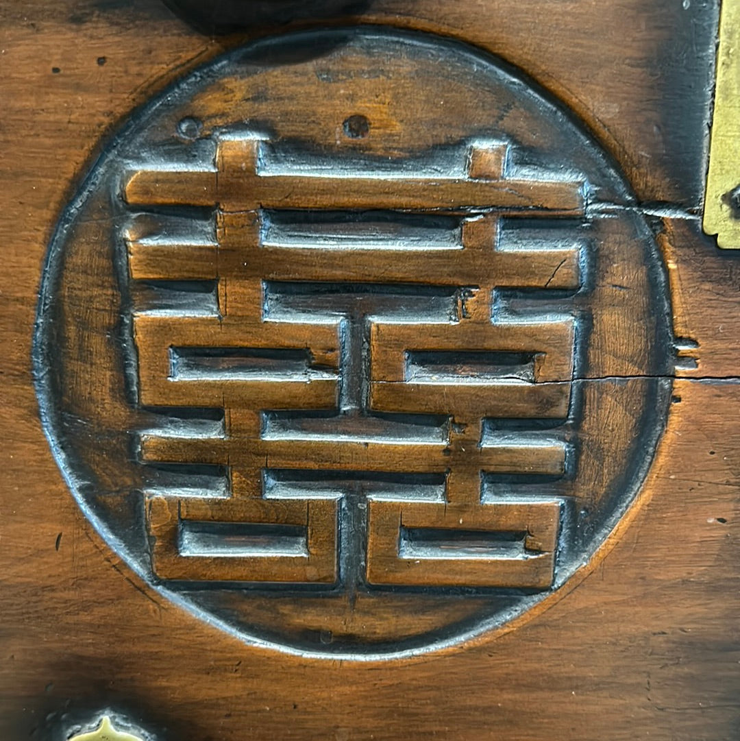 Antique Korean Morijang Large Front Door Chest Brass Locks & Hardware (LOCAL PICKUP ONLY)
