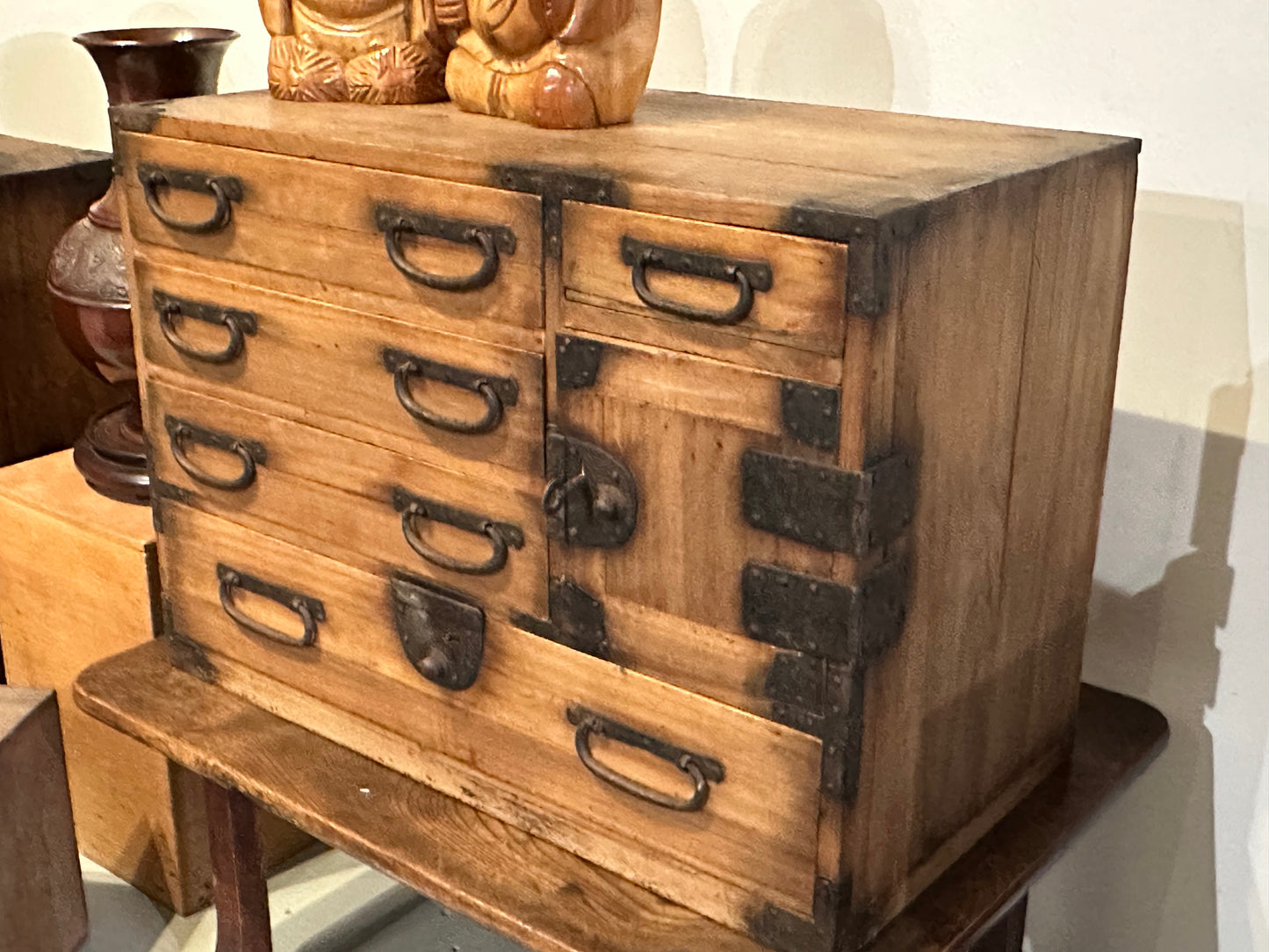 Antique Japanese Kodansu Meiji c1890's Kiri 7 Drawer 23x16x12