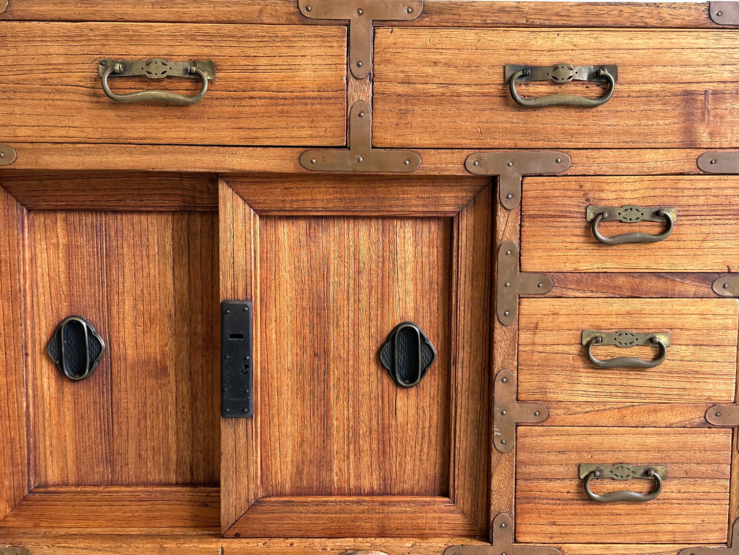 Antique Japanese Meiji Era (c1890’s) Kiri Kodansu Personal Tansu 6 Drawer 25"W