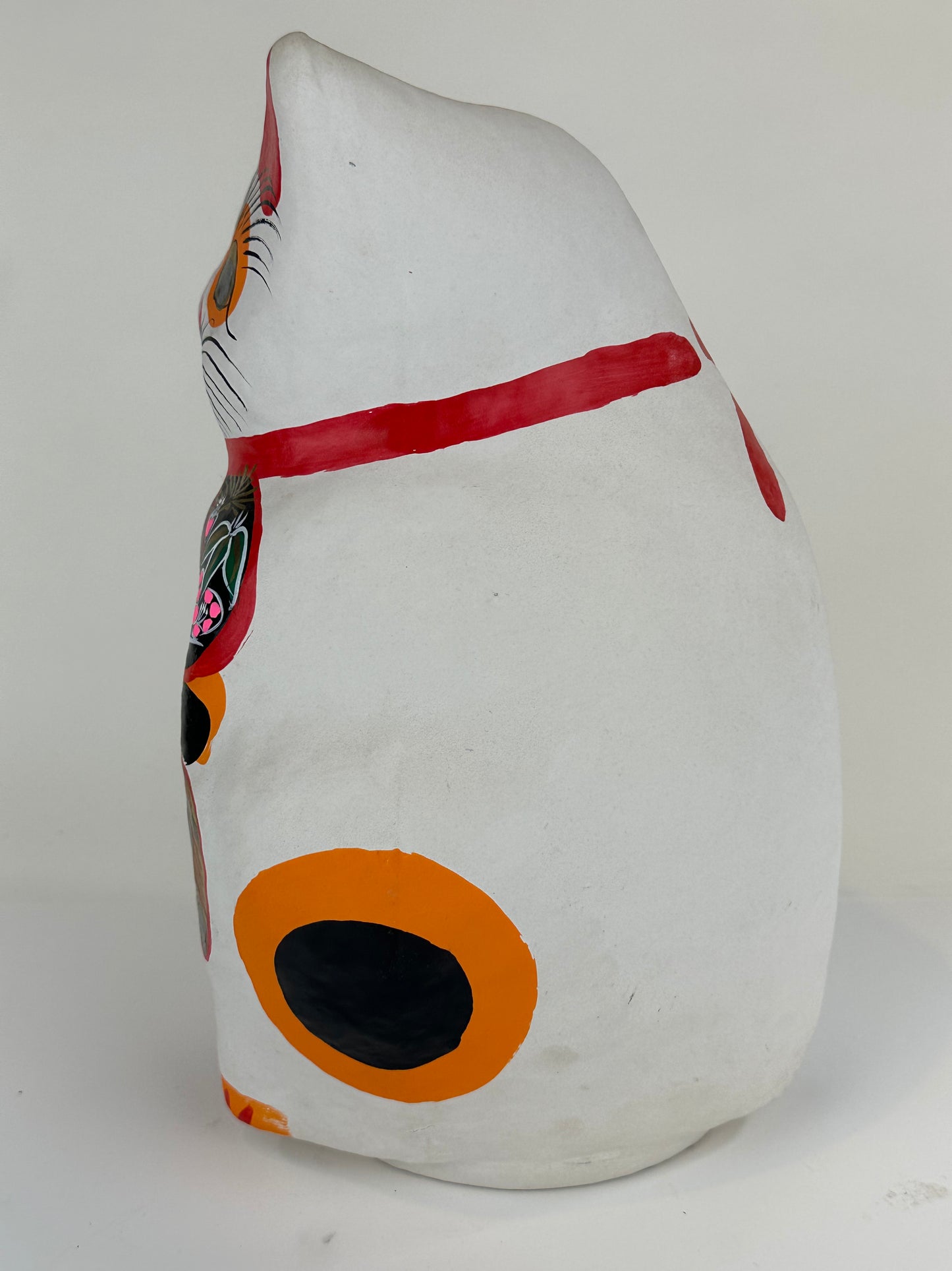 Japanese Traditional Papier-mâché Maneki Neko Good Luck 13"
