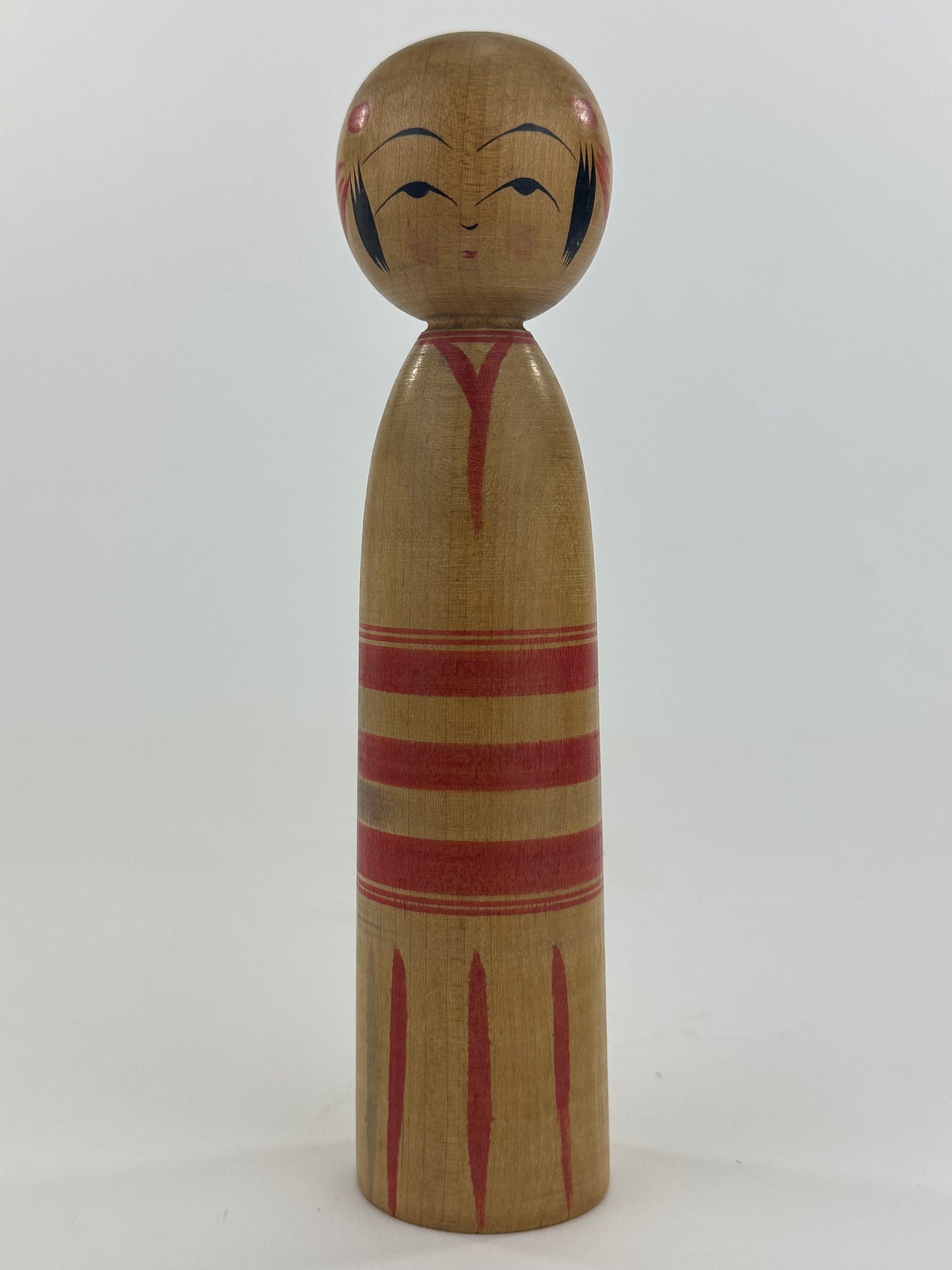 Vintage Japanese Kokeshi Wooden Doll Signed by Maker 7"