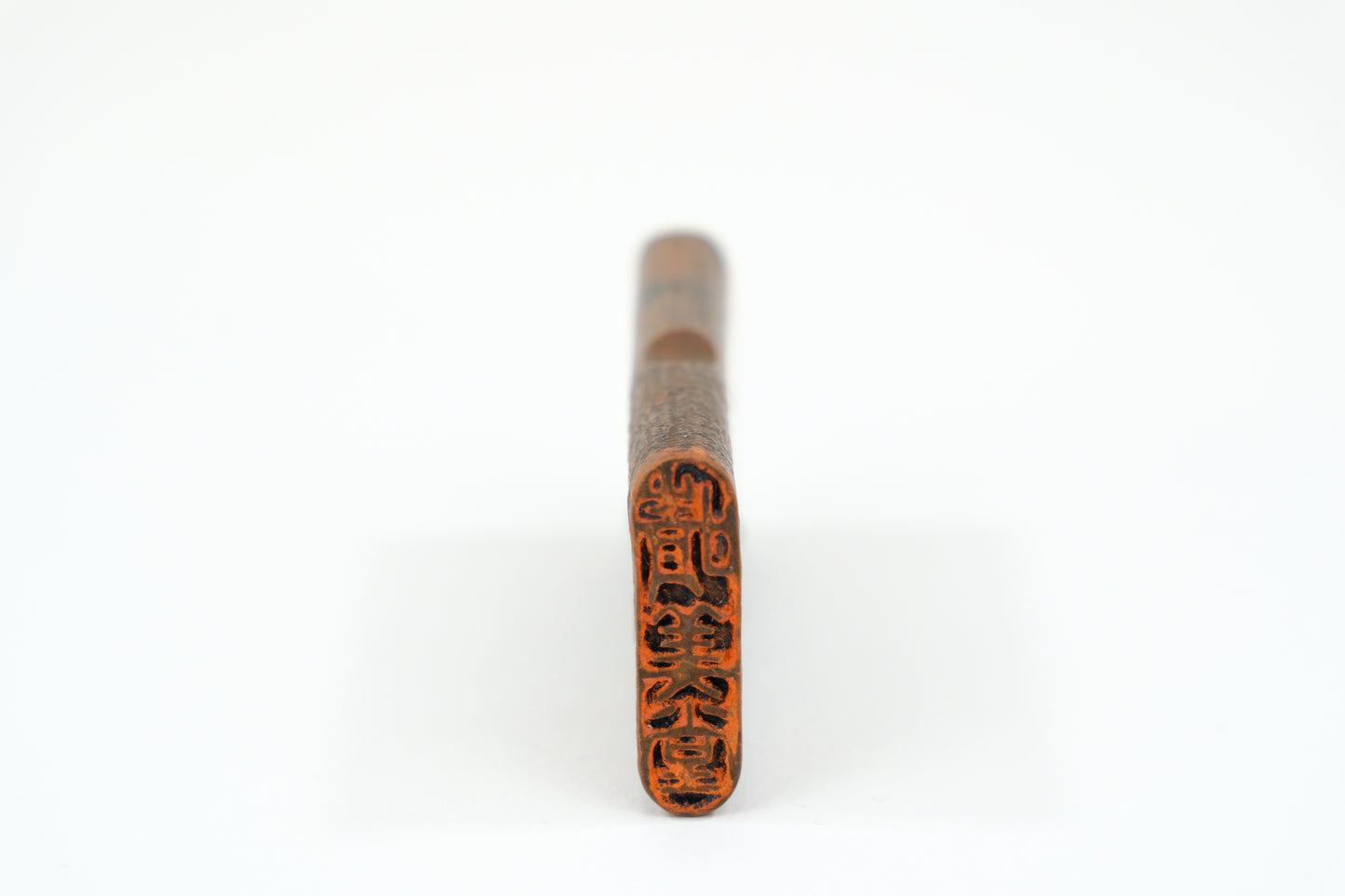 Antique Hand Carved Inkan Stamp in Boxwood 2.5"