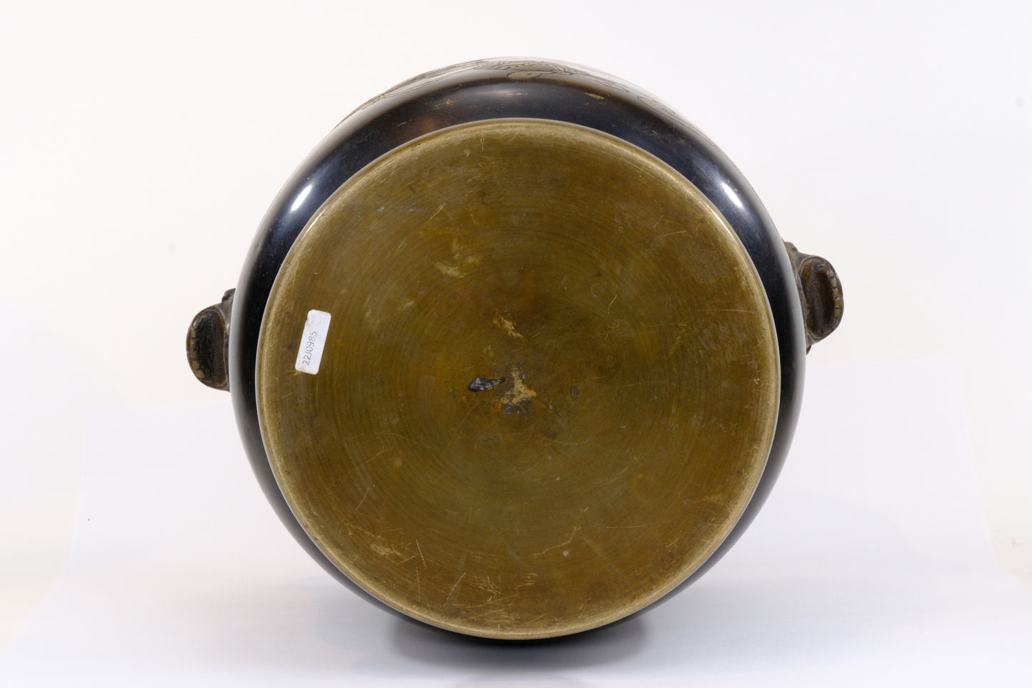 Antique Japanese Meiji Era Bronze Hibachi Brazier Shi-Shi Fu Dogs 10