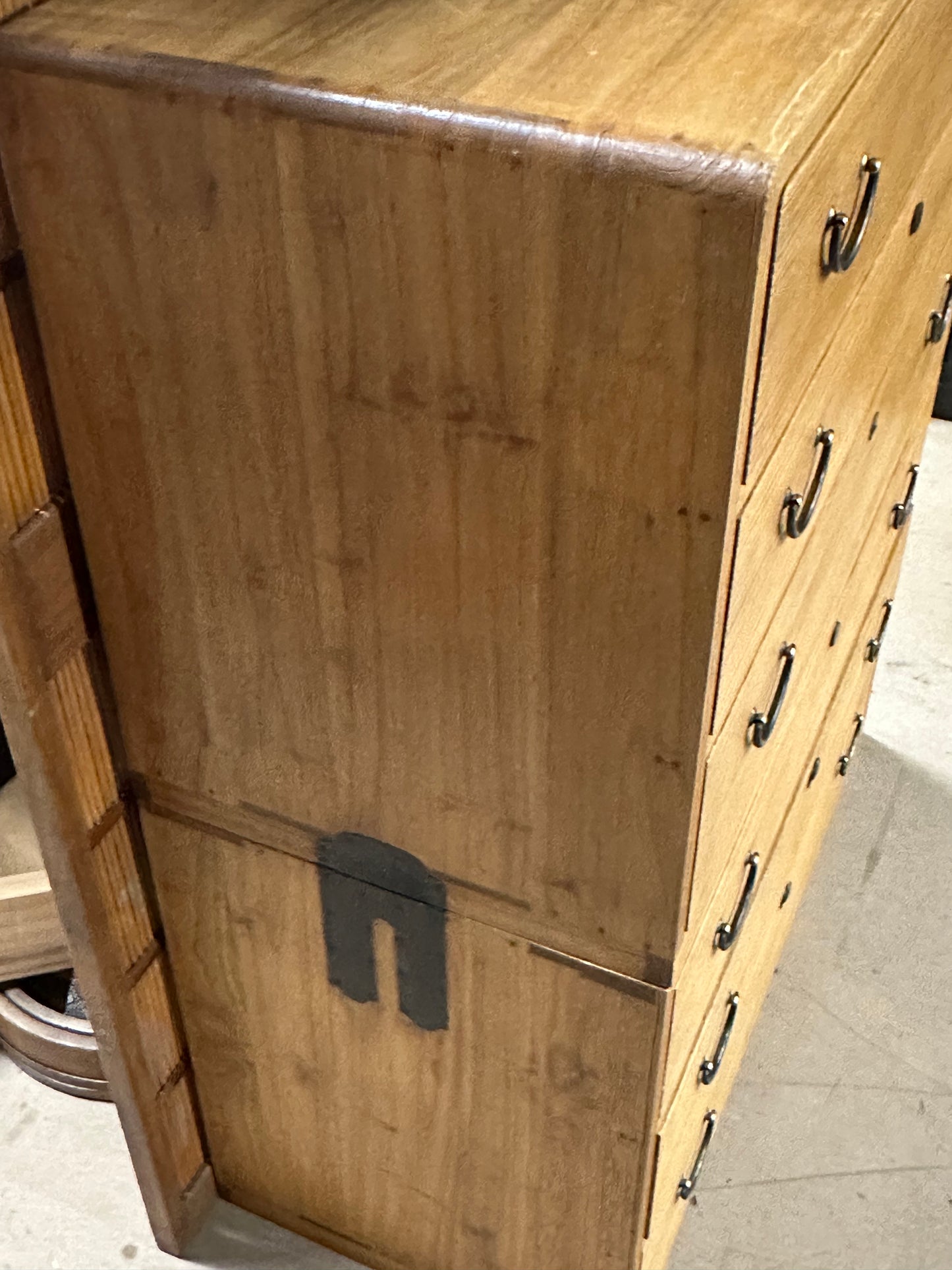 Antique Japanese Clothing Tansu Showa Era c1930's Ishodansu Kiri Paulownia 36"W