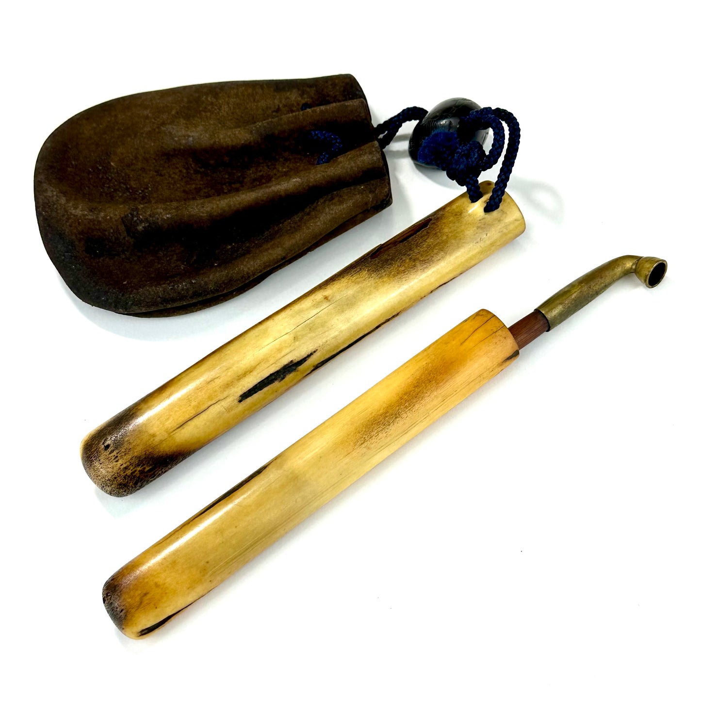 Antique Japanese Meiji Era Early c1900 Japanese Kiseru Good Draw 8”