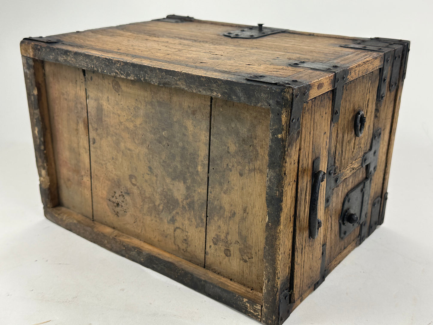 Antique Japanese c.1880’s Kiri Wood Suzuribako Calligraphy Tansu Chest 12"