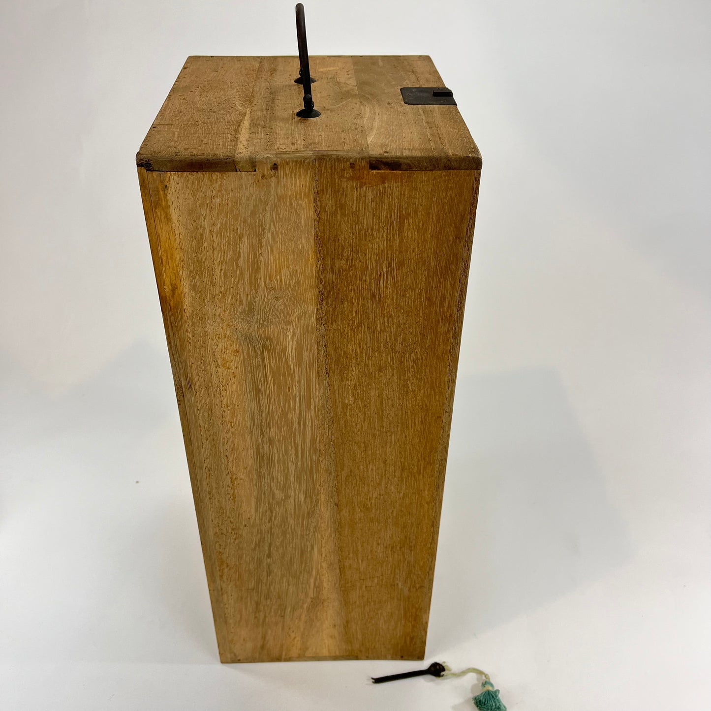 Japanese Chabako Tea Ceramony Travel Kiri Wood Box w/ Bat Lock 17"