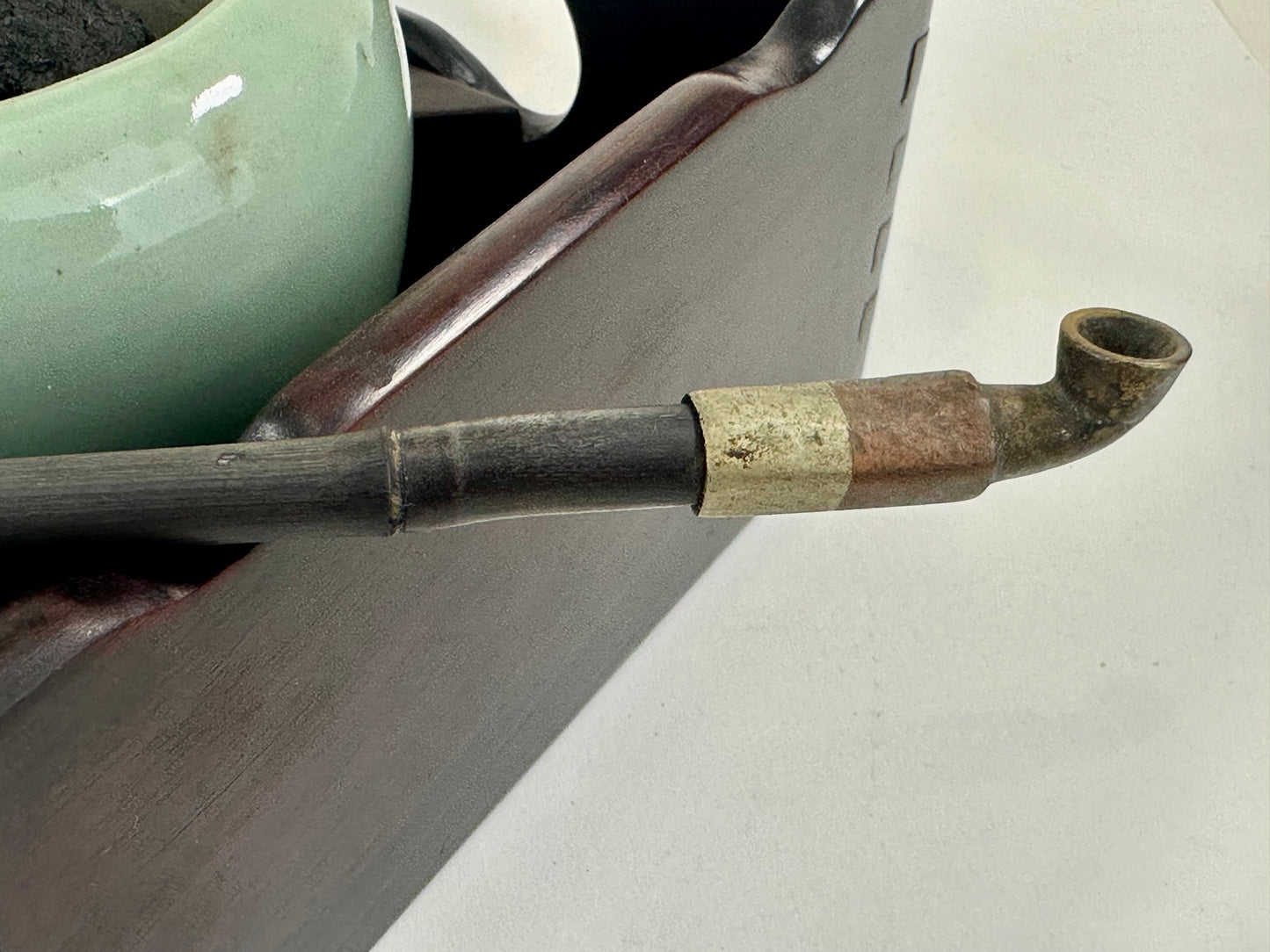 Antique Japanese Meiji / Taisho Era Early 1900's Japanese Kiseru Good Draw 8.5"