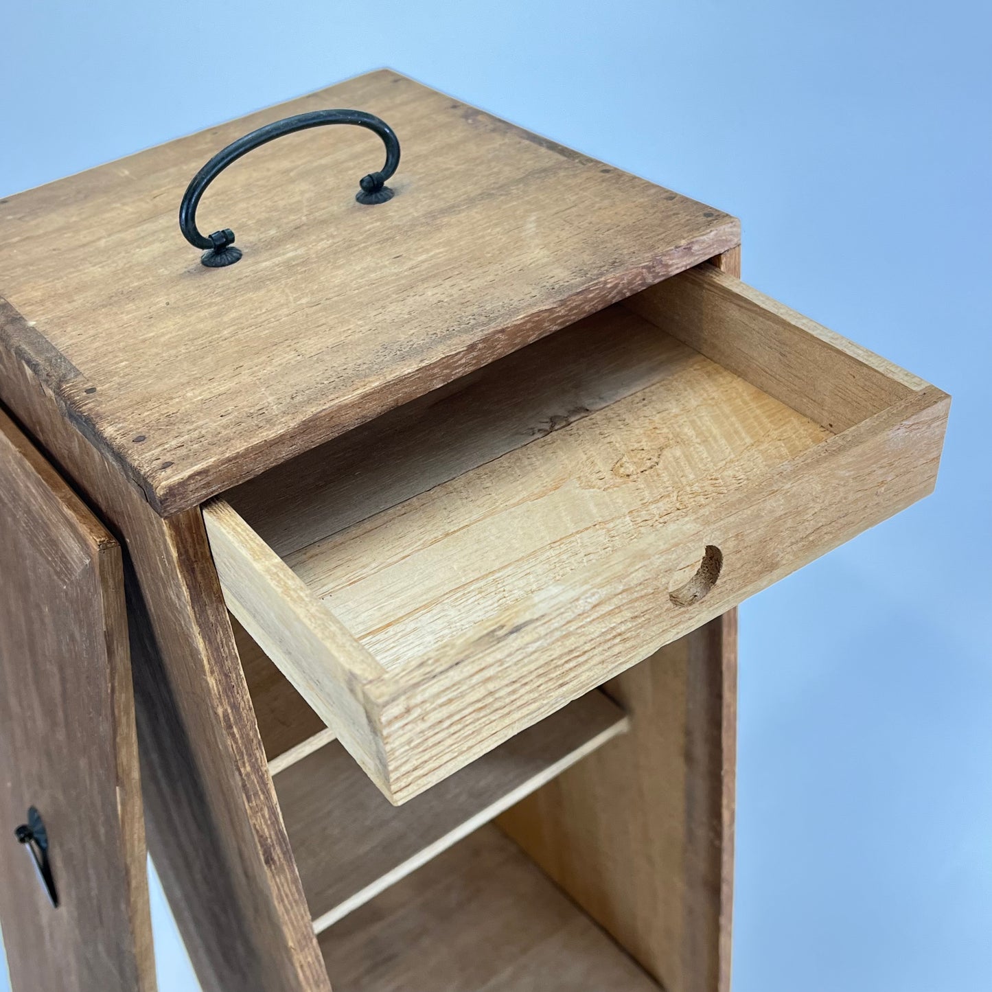 Vintage Japanese Chabako Tea Ceremony Traval Kiri Wood Box w/ Laddle 12"