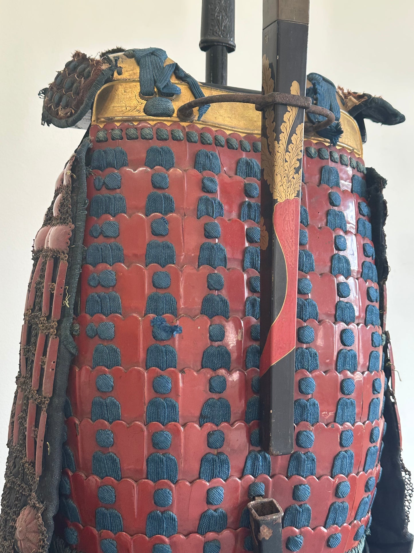 Antique Japanese Edo Era c1700’s Samurai Armor Chain Mail Lacquer