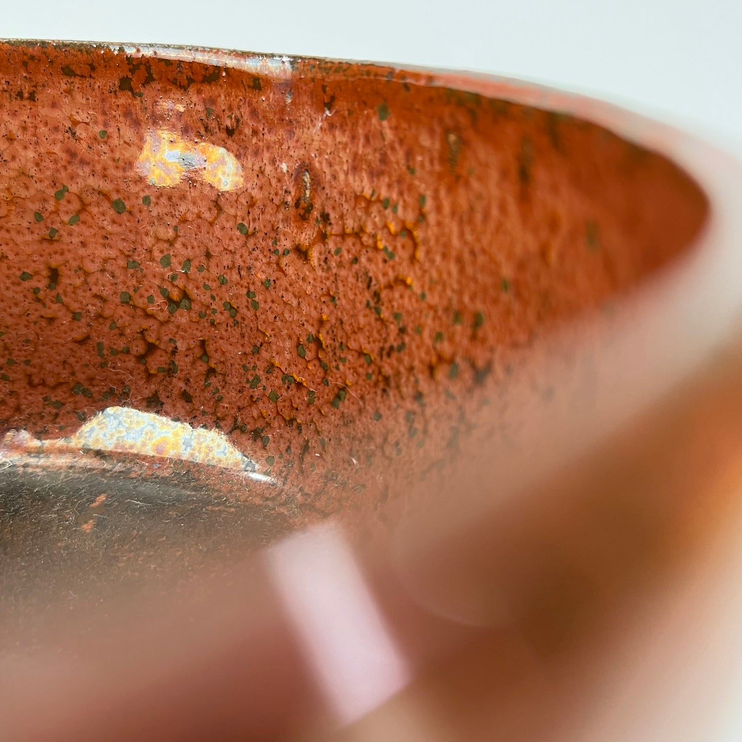 Chawan w/ Red & Black Speckels Box Matched 6"