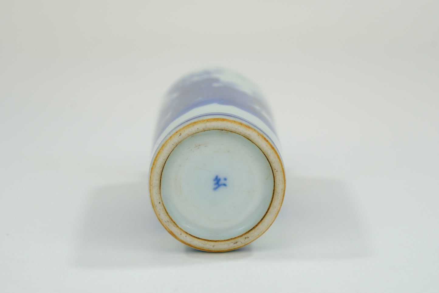 Vintage Chinese Porcelain Blue & White Snuff Bottle 3"