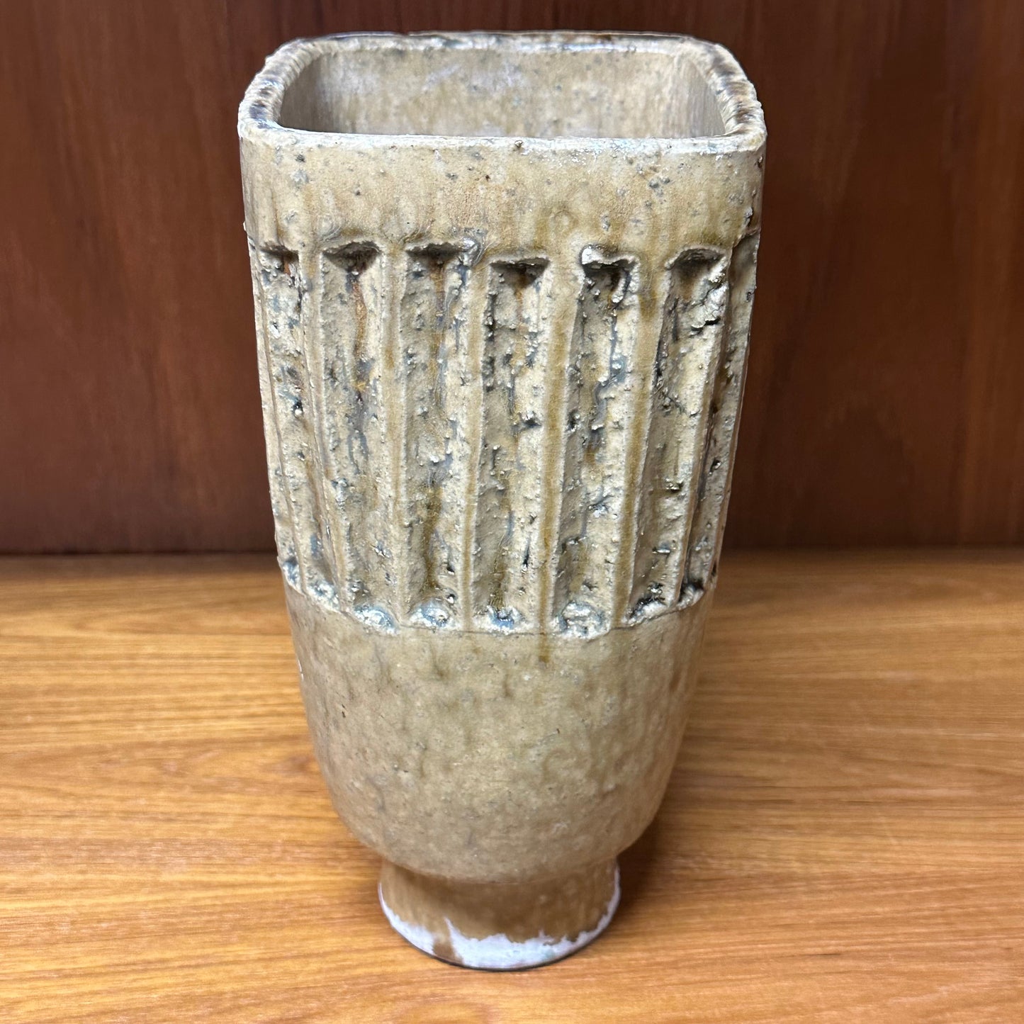 Vintage Japanese Showa Era (mid 20th) Hand Thrown Vase Ikebana