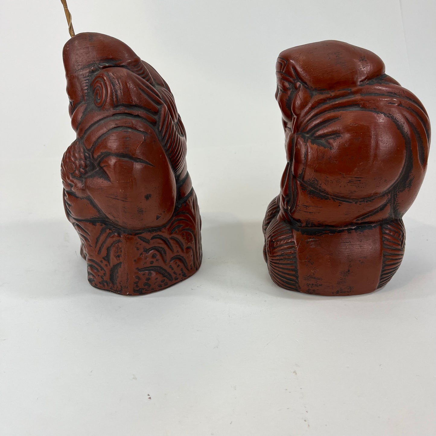 PAIR Japanese Ceramic Lucky Gods Ebisu & Daikokuji 12"