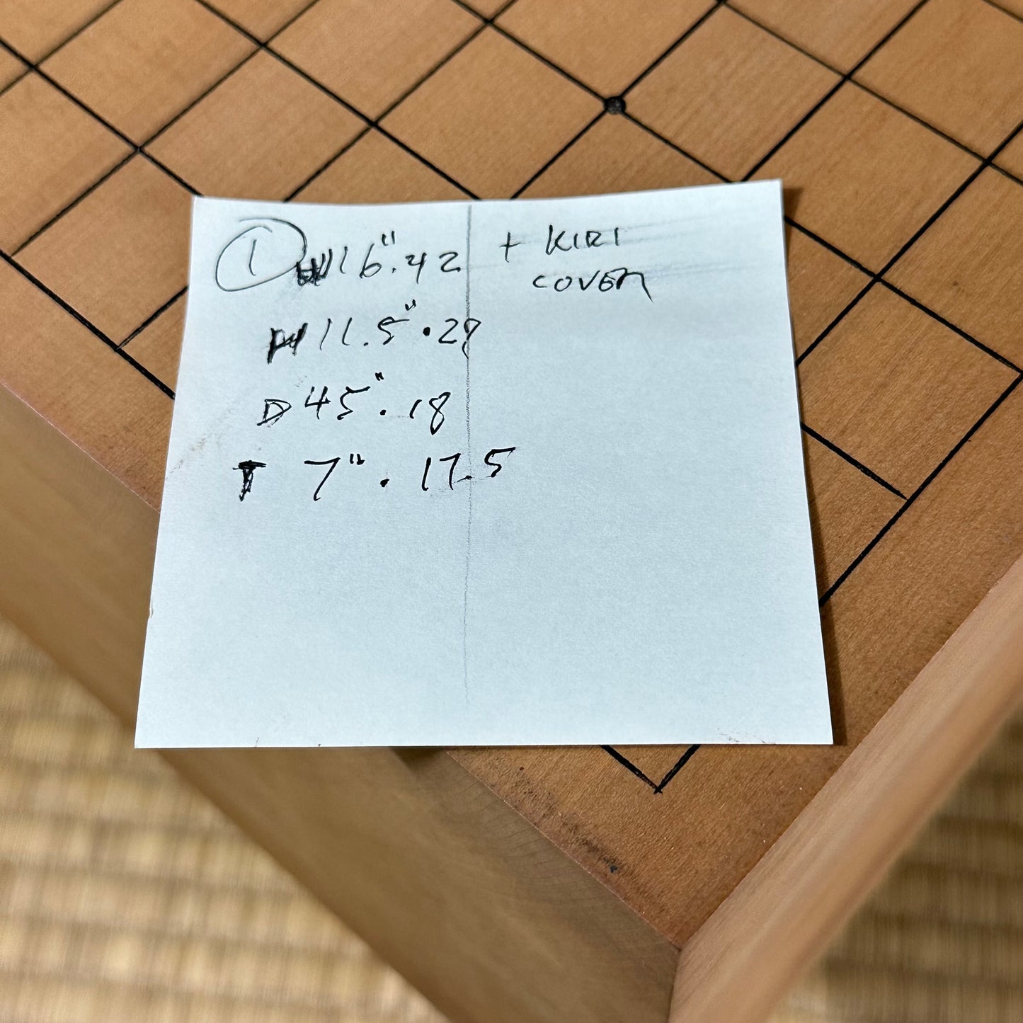 Vintage Japanese Goban 7" (17.5cm) Thick Go Game Board Floor Board A1