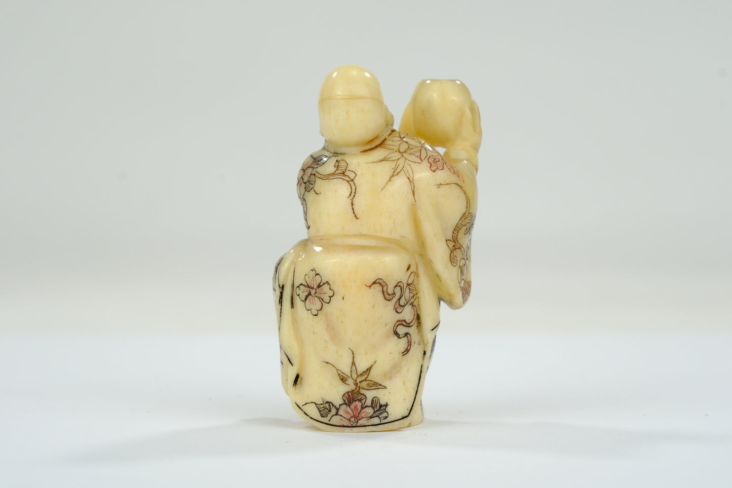 Vintage Chinese Figurine / Netsuke Hand Carved Oxbone ~2”H