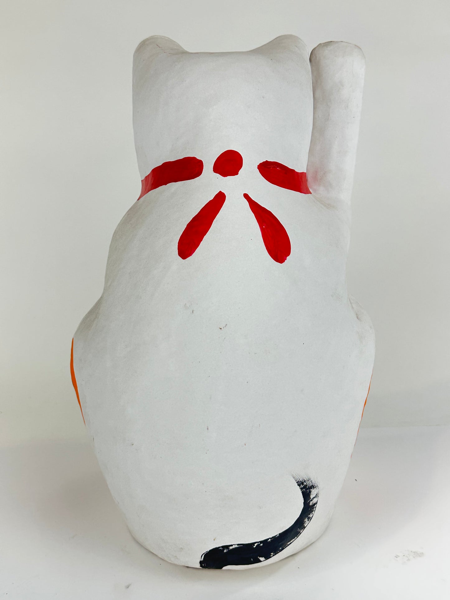Japanese Traditional Papier-mâché Maneki Neko Good Luck 13"