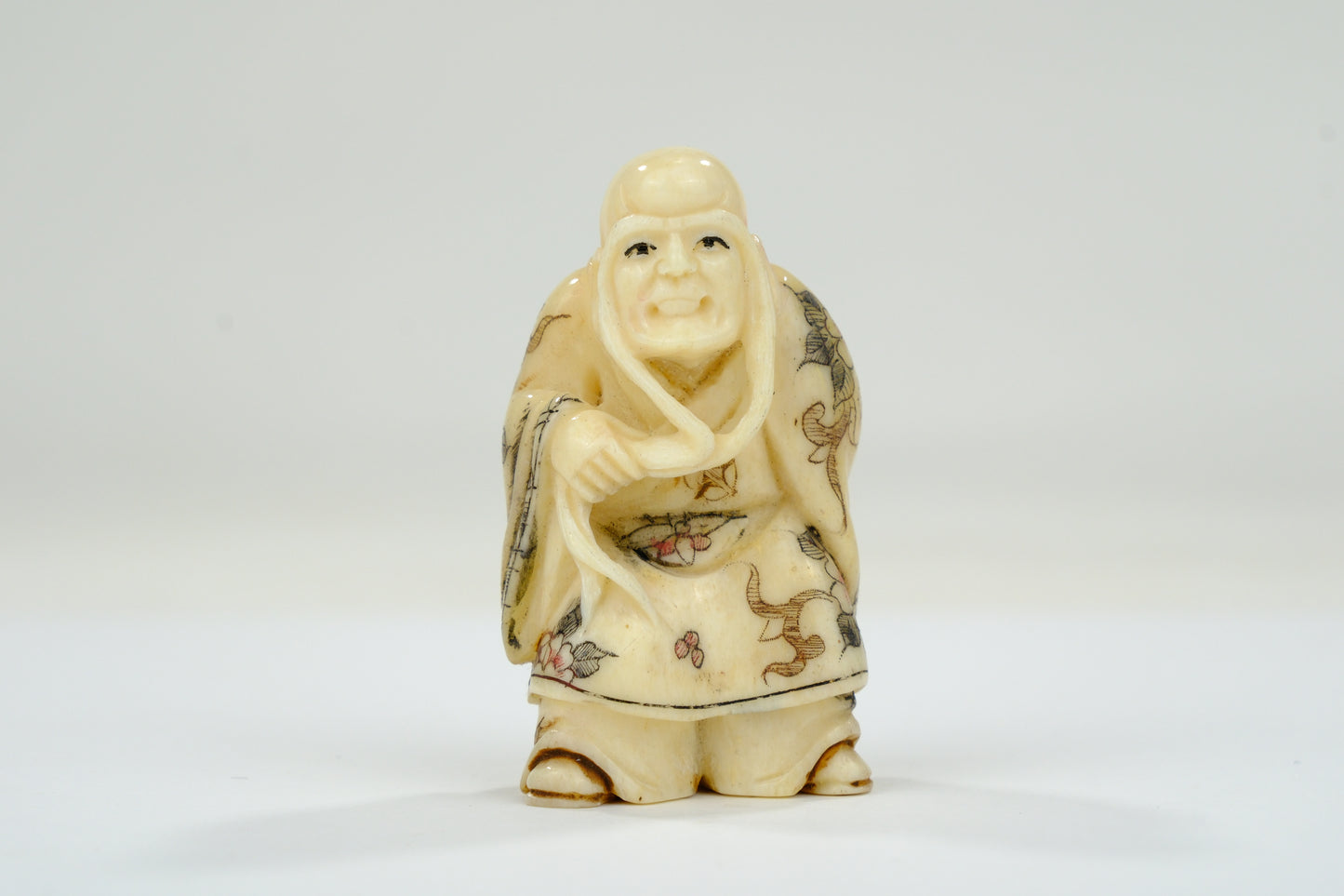 Vintage Chinese Figurine / Netsuke Hand Carved Oxbone ~2”H