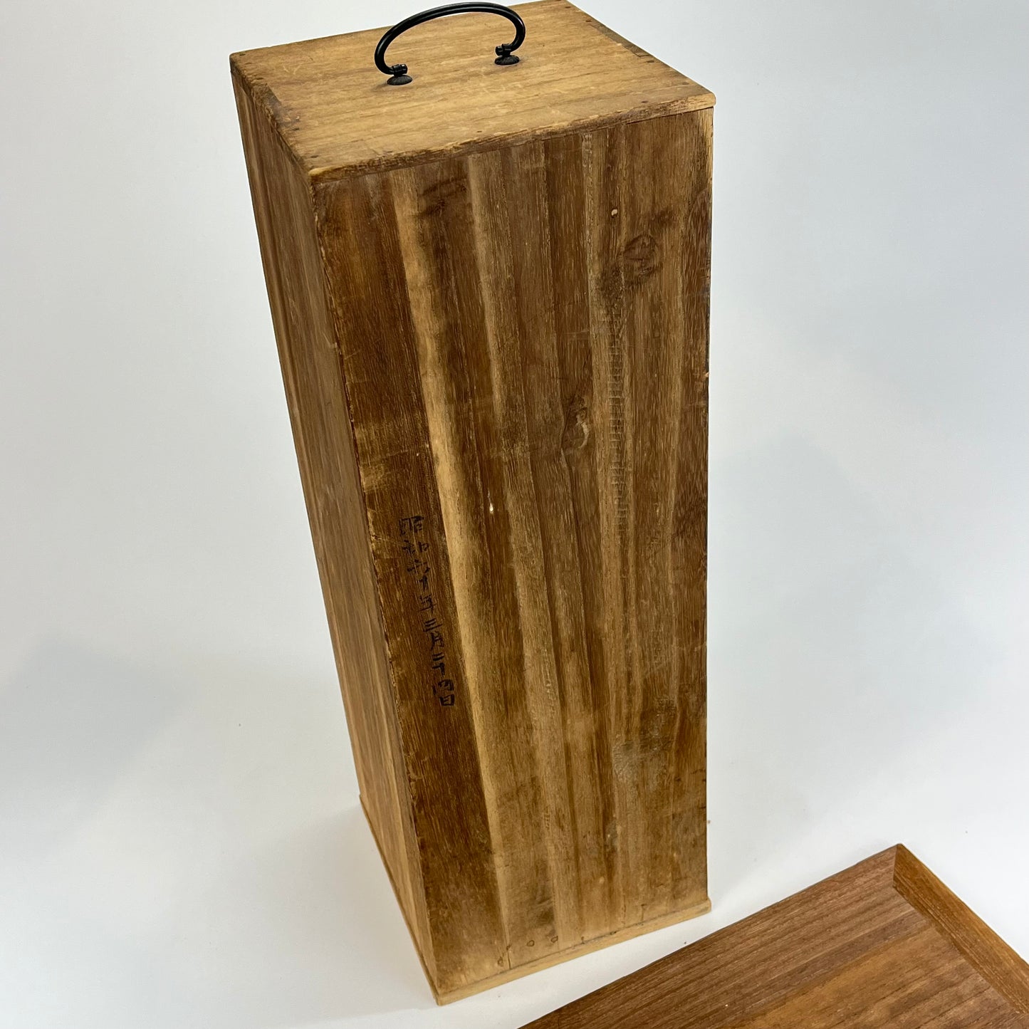 Vintage Japanese Chabako Tea Ceremony Traval Kiri Wood Box w/ Laddle 12"