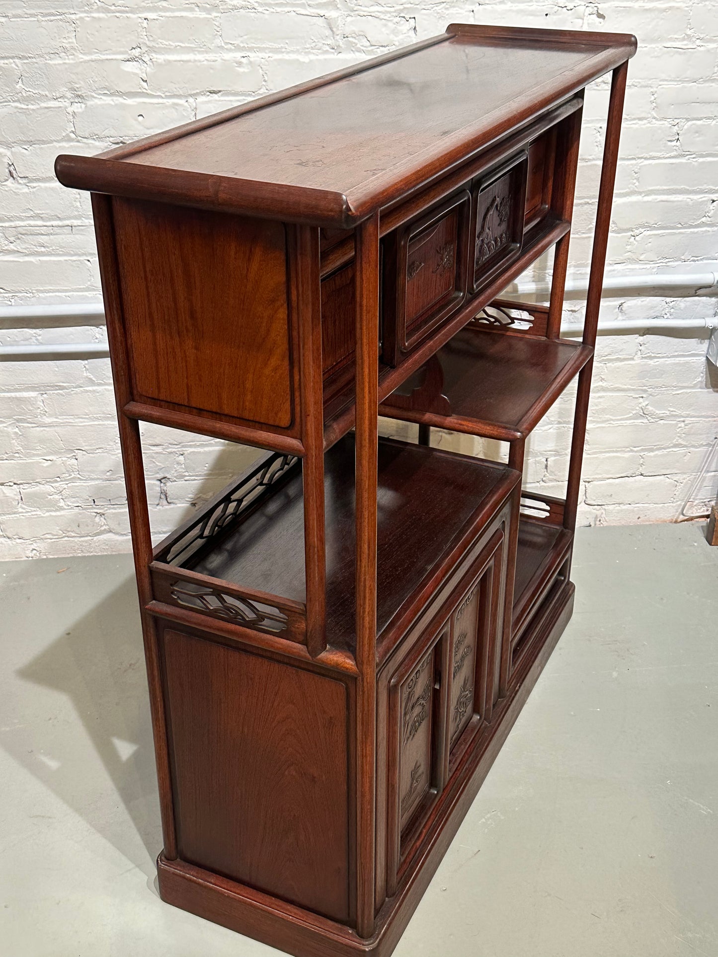 Antique Japanese Chadansu Tea Display Tansu Hongmu 36"H