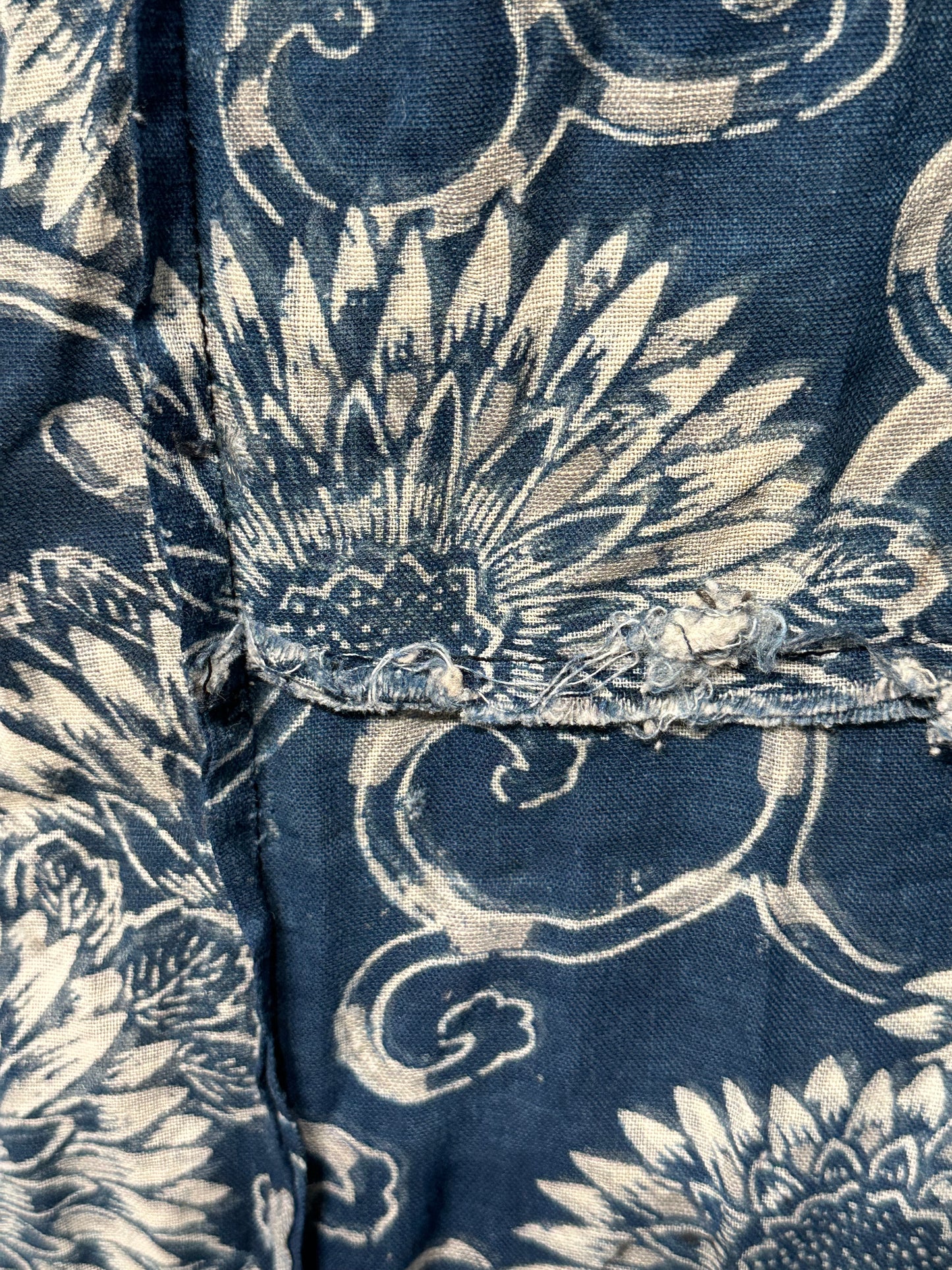 Antique Japanese 19th Century Textile - Katazome Indigo 38"x72" #70