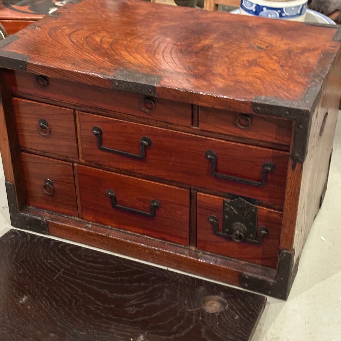 Antique Japanese Edo Era (1800’s) Funadansu Document Tansu Chest