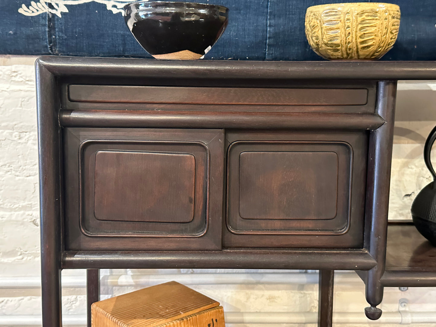 Antique Japanese Chadansu Tea Display Tansu Hongmu 36"H