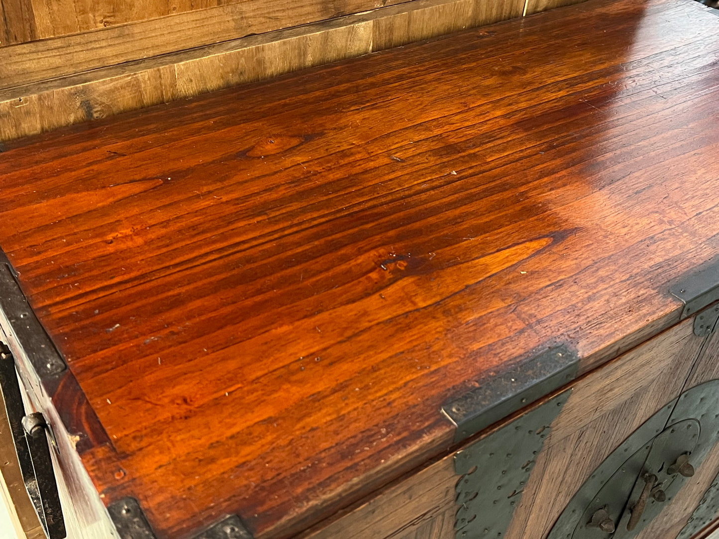 Antique Japanese Meiji Era c1880 Kannon Biraki Clothing Tansu Chest Sugi Wood 36"W