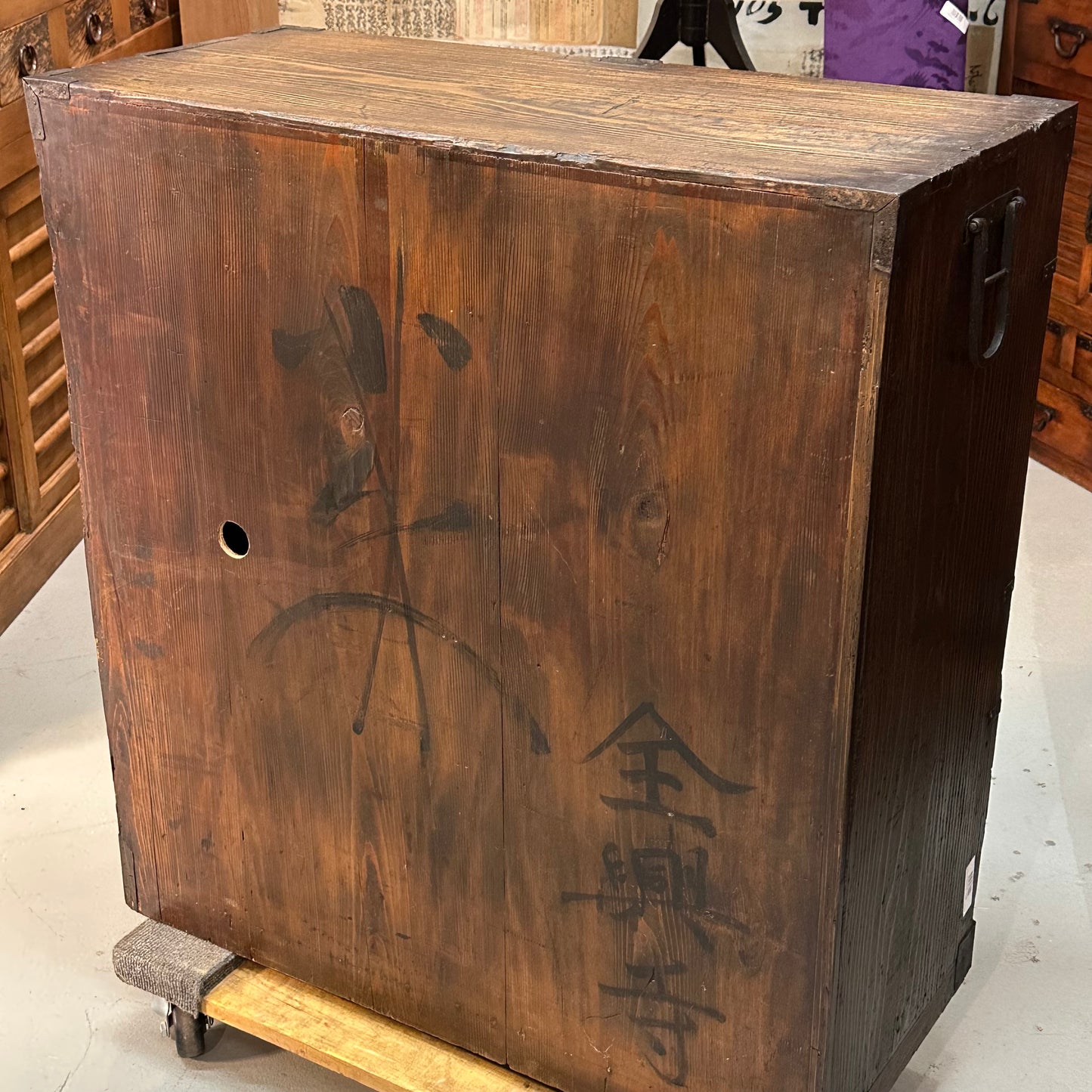 Antique Japanese Meiji Era (1868-1912) Chobadansu Document Chest 4 Drawer 37"H