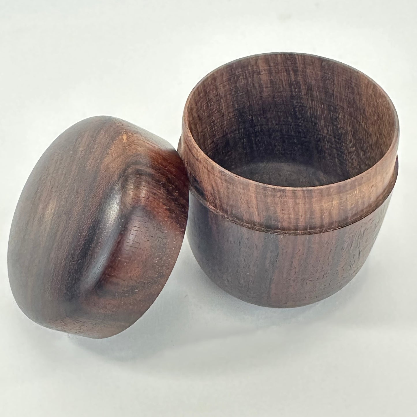 Japanese Quince Wood Natsume Tea Caddy Natural Grain Finish 2.5"