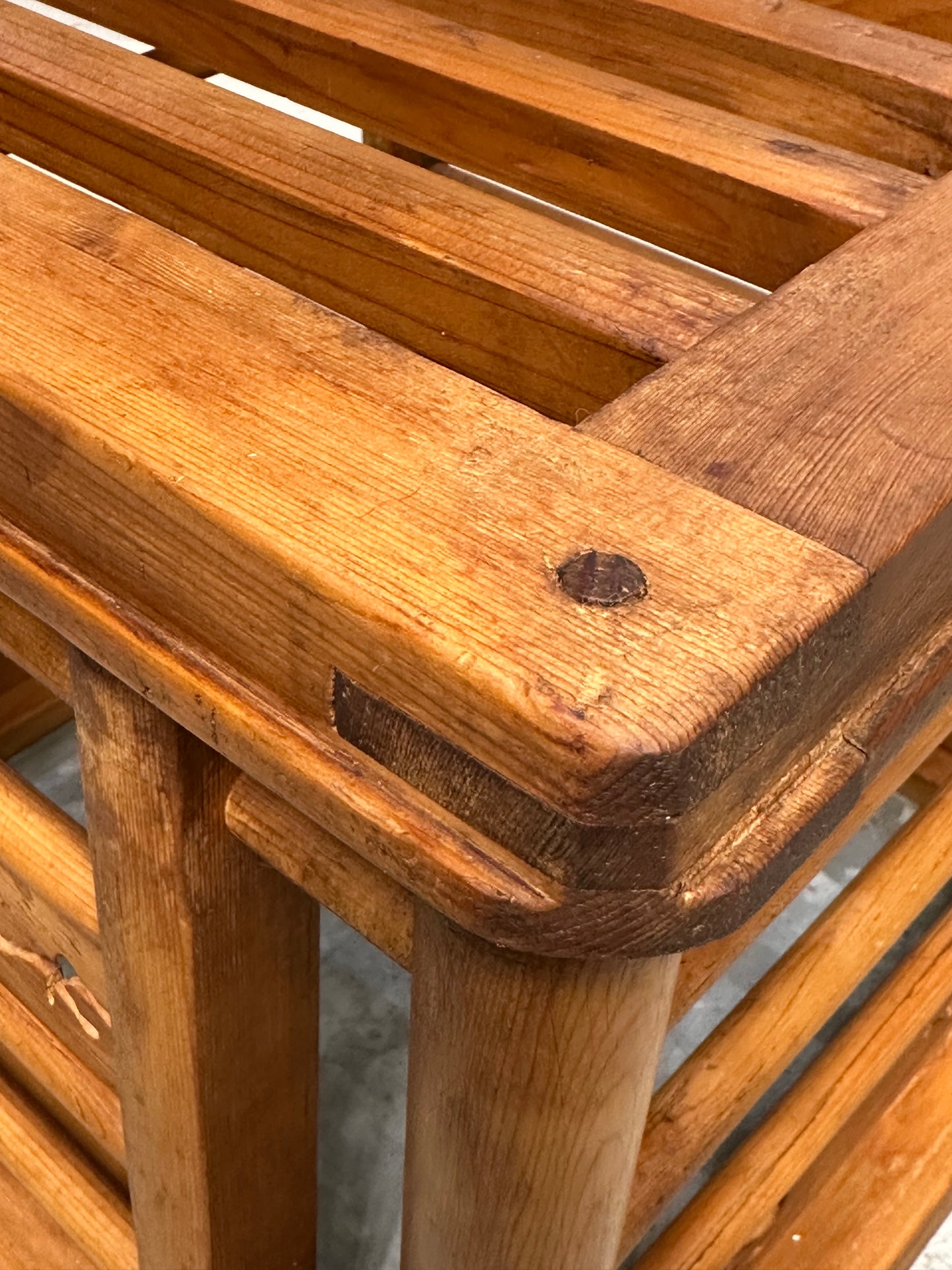 Antique Japanese Early Showa Period Sugi Wood Kotatsu Table 18"