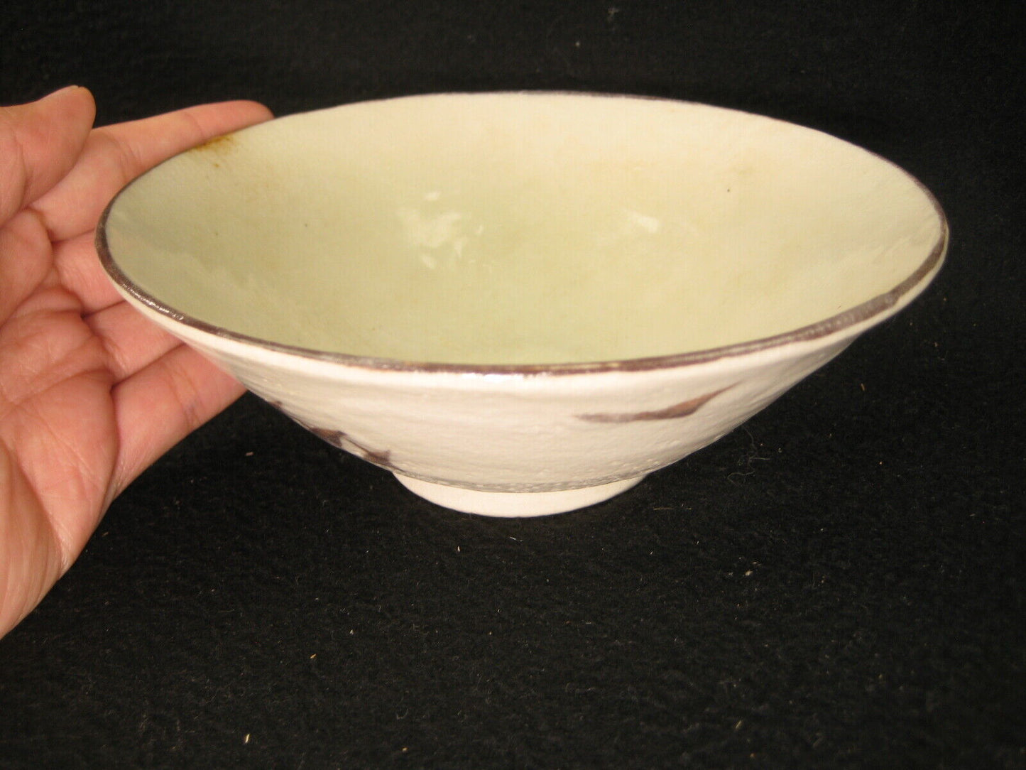 Japanese 1950S Signed Tea Ceremony Ceramic Summer Chawan Tea Bowl 5.5"