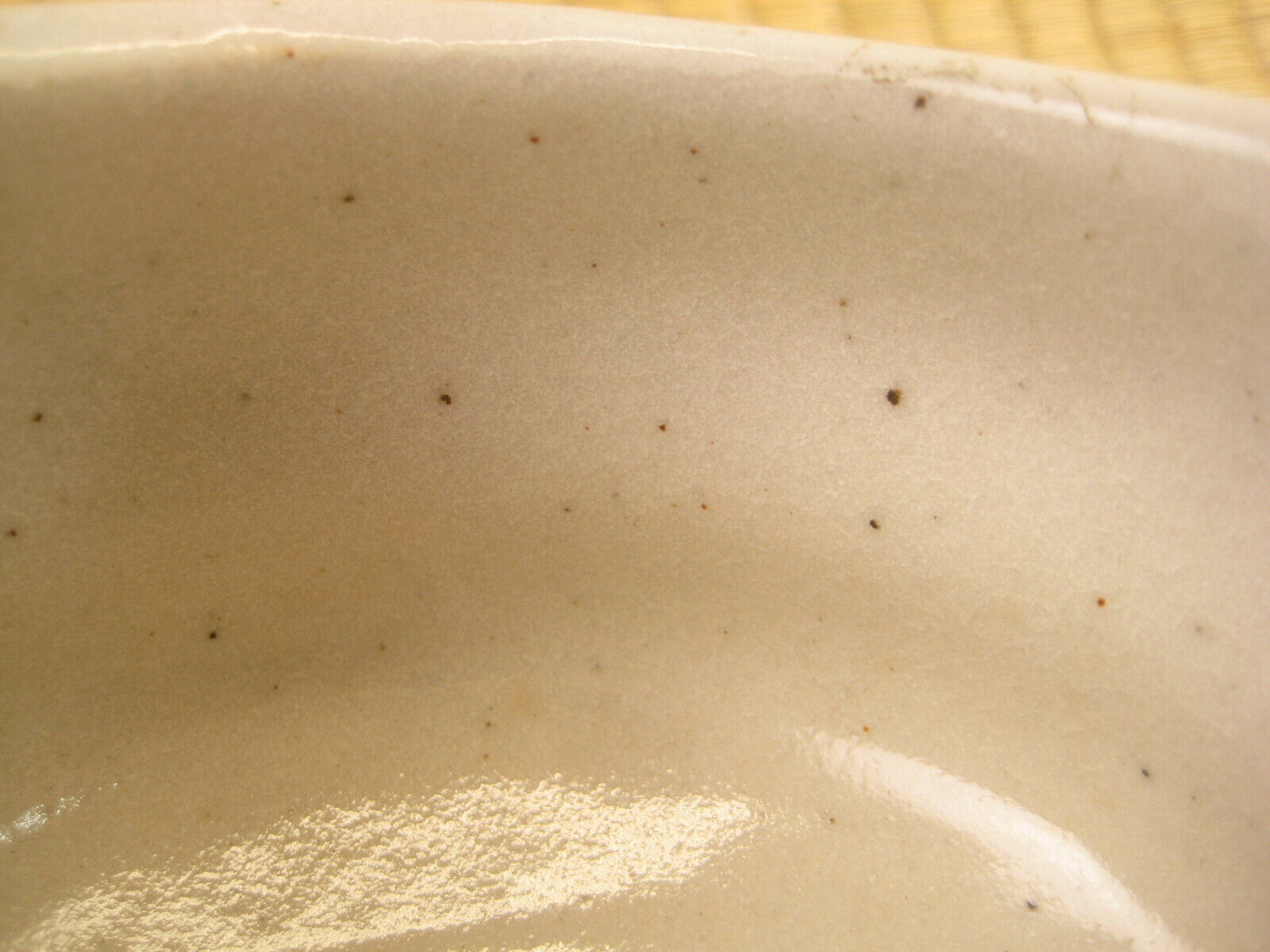 Japanese Mountain Chawan Tea Ceremony Bowl Landscape White 4.5"