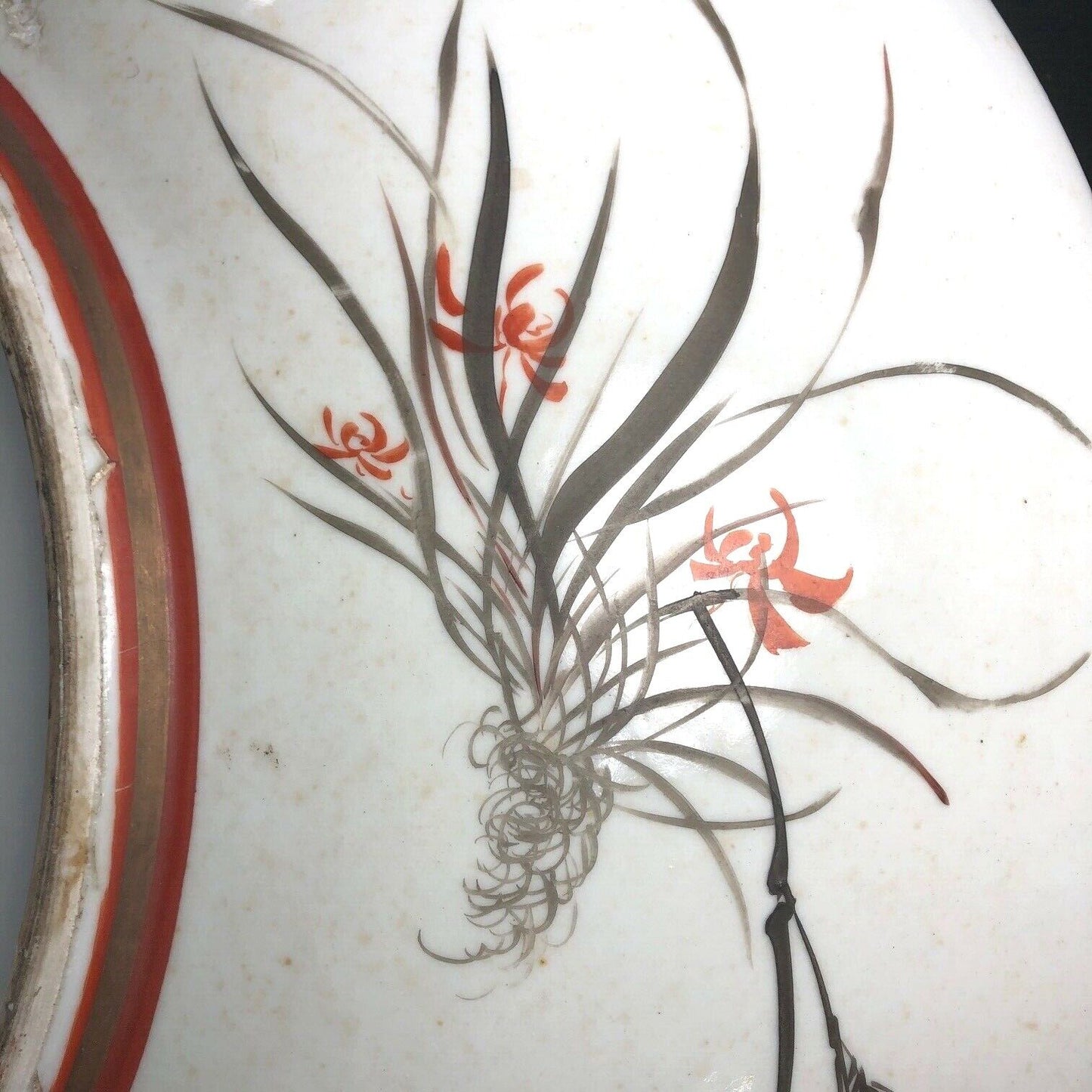 Rare Antique 24" Japanese Meiji Era (c1900) Kutani Imari Charger Platter