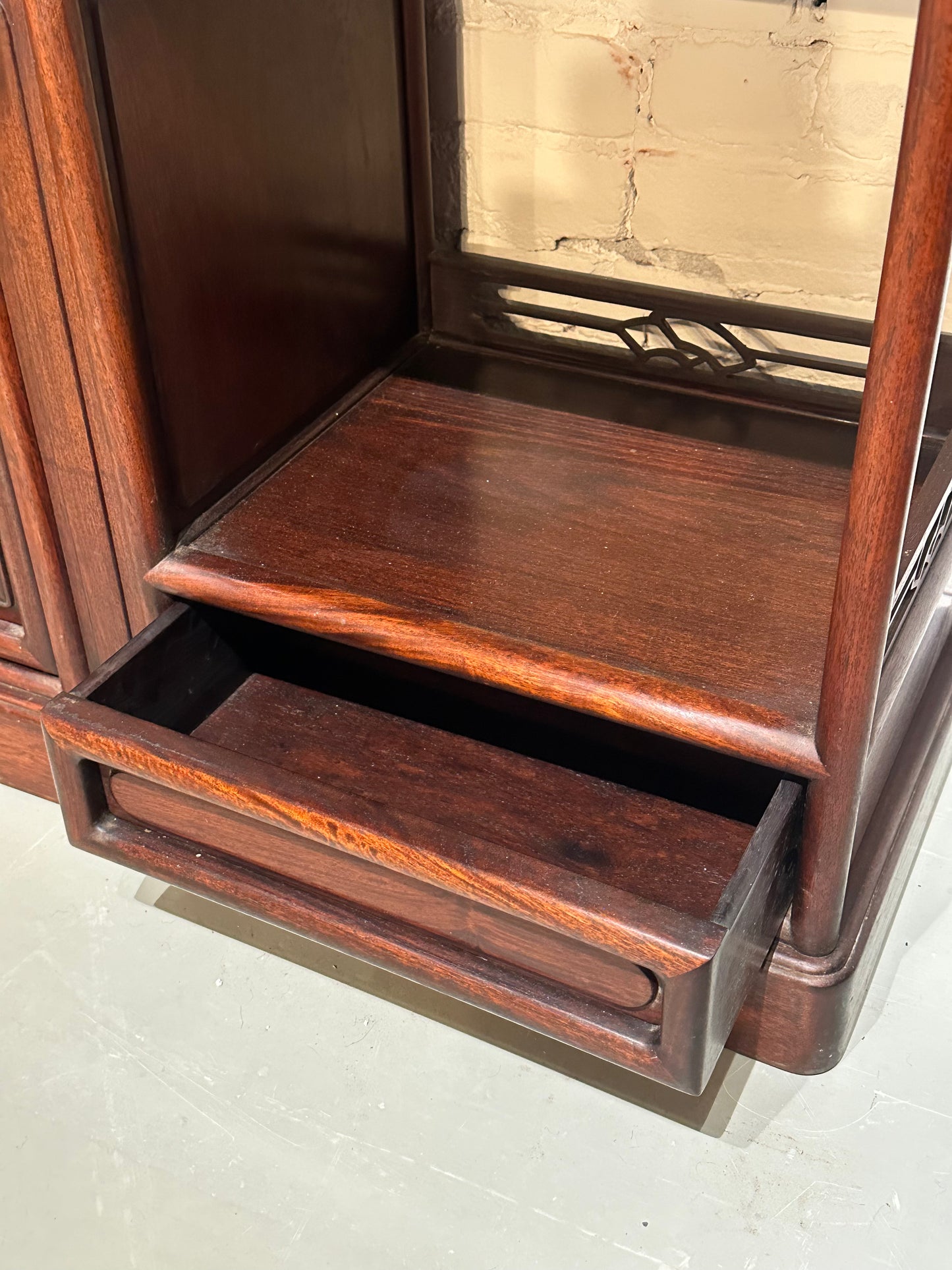 Antique Japanese Chadansu Tea Display Tansu Hongmu 36"H