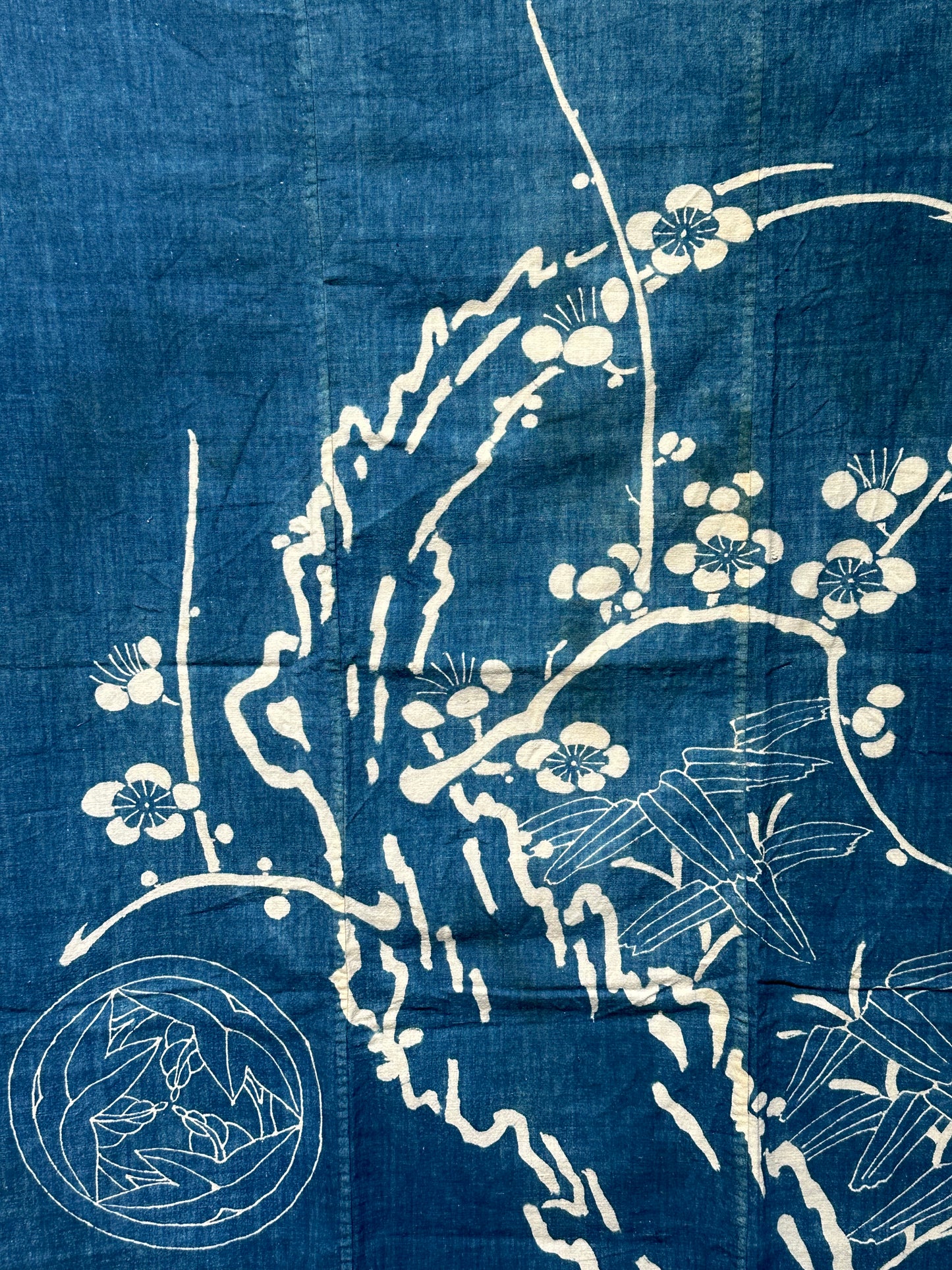 Antique Japanese 19th Century Textile - Tsutsugaki 35"x40" #88