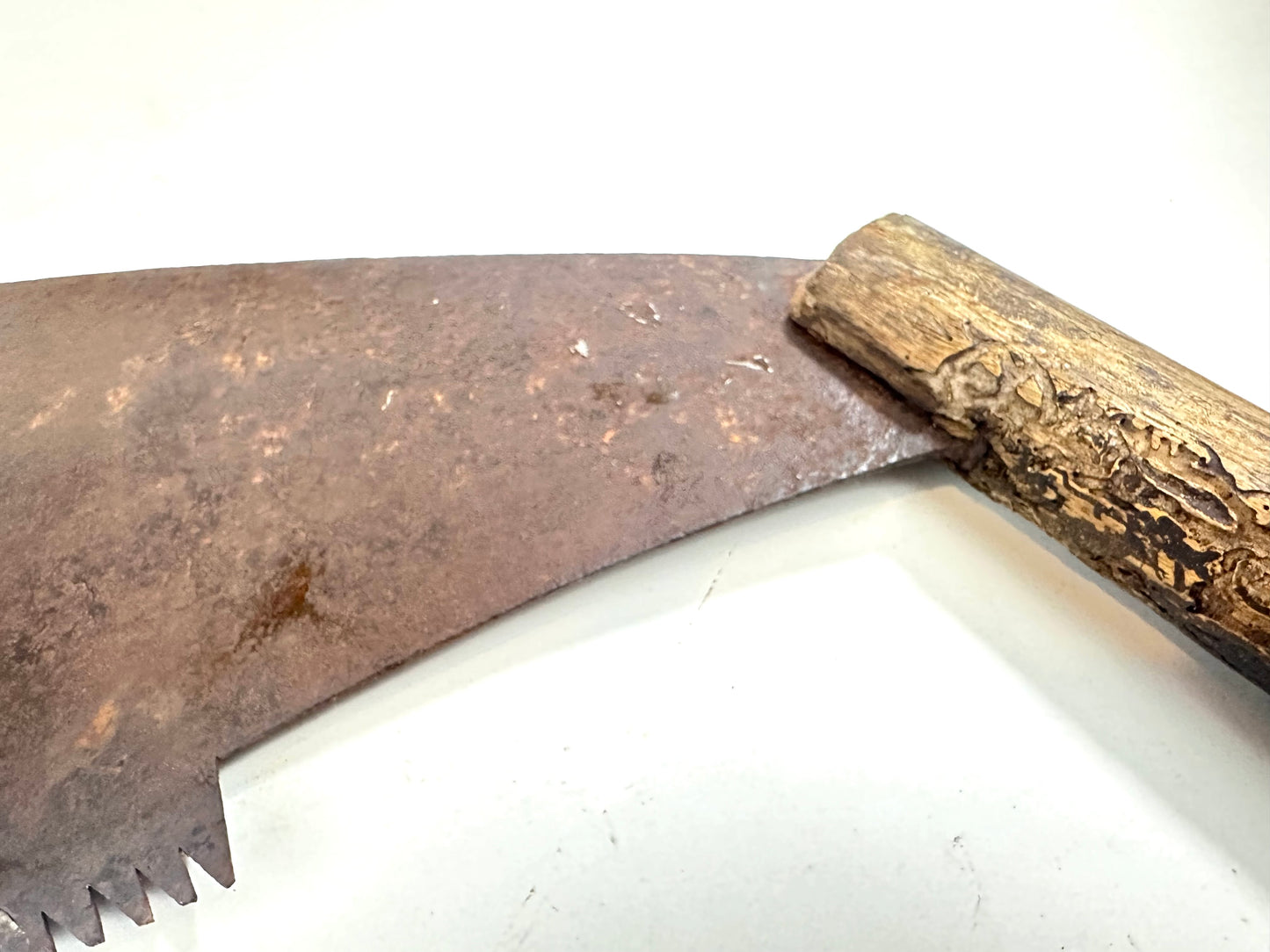 Antique Japanese c1800’s Whaleback Saw Forged Iron Maebiki Nokogiri 32”L