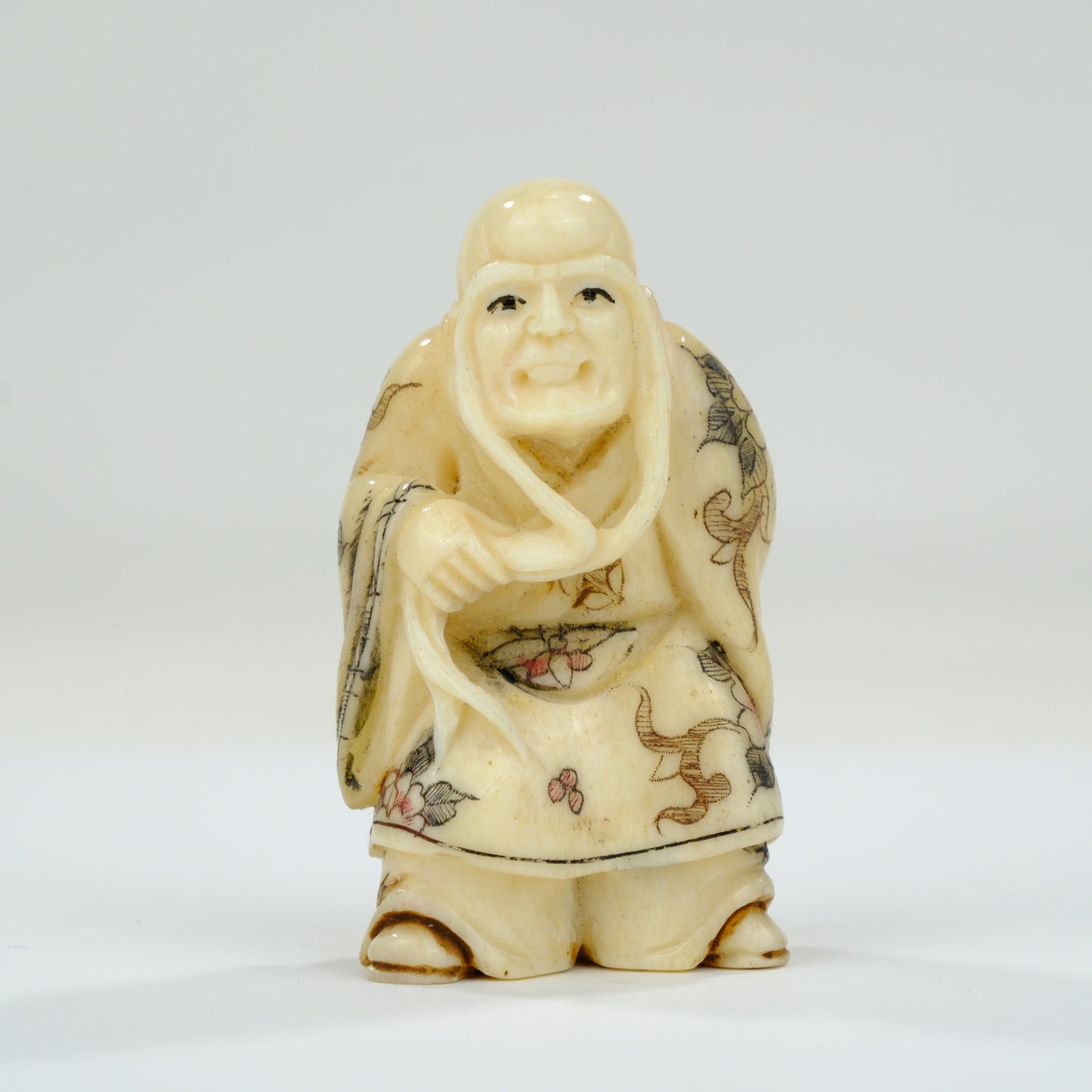 Vintage Chinese Figurine / Netsuke Hand Carved Oxbone ~2”H