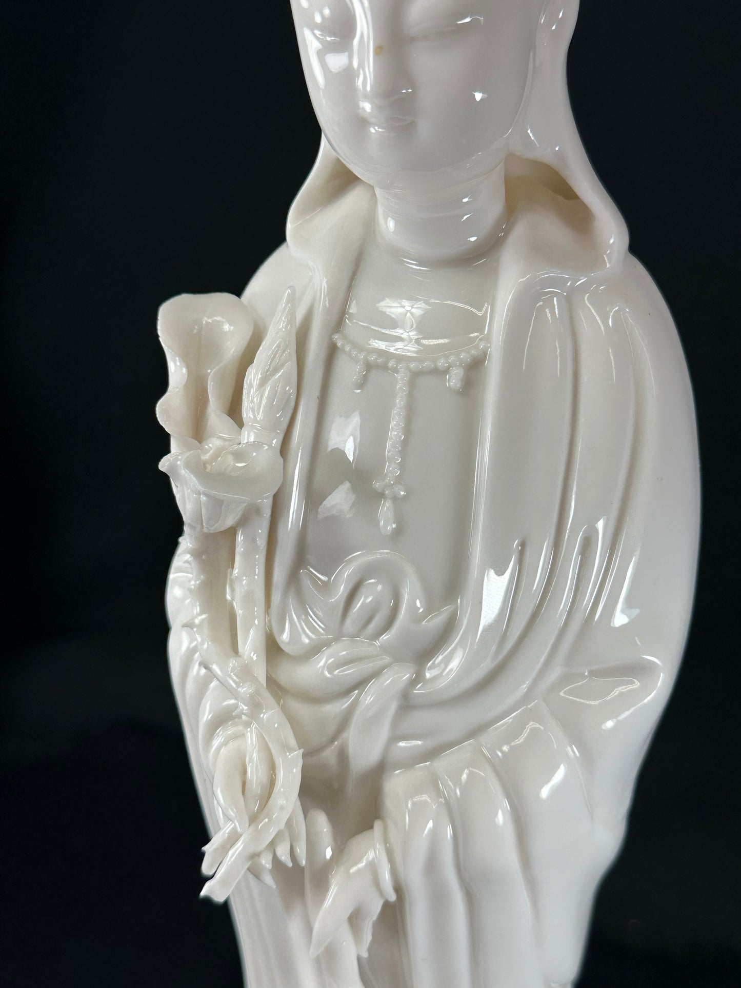 Quan-Yin Statue Porcelain Kutani God/Gooddess of Compassion Drip Fountain 15”