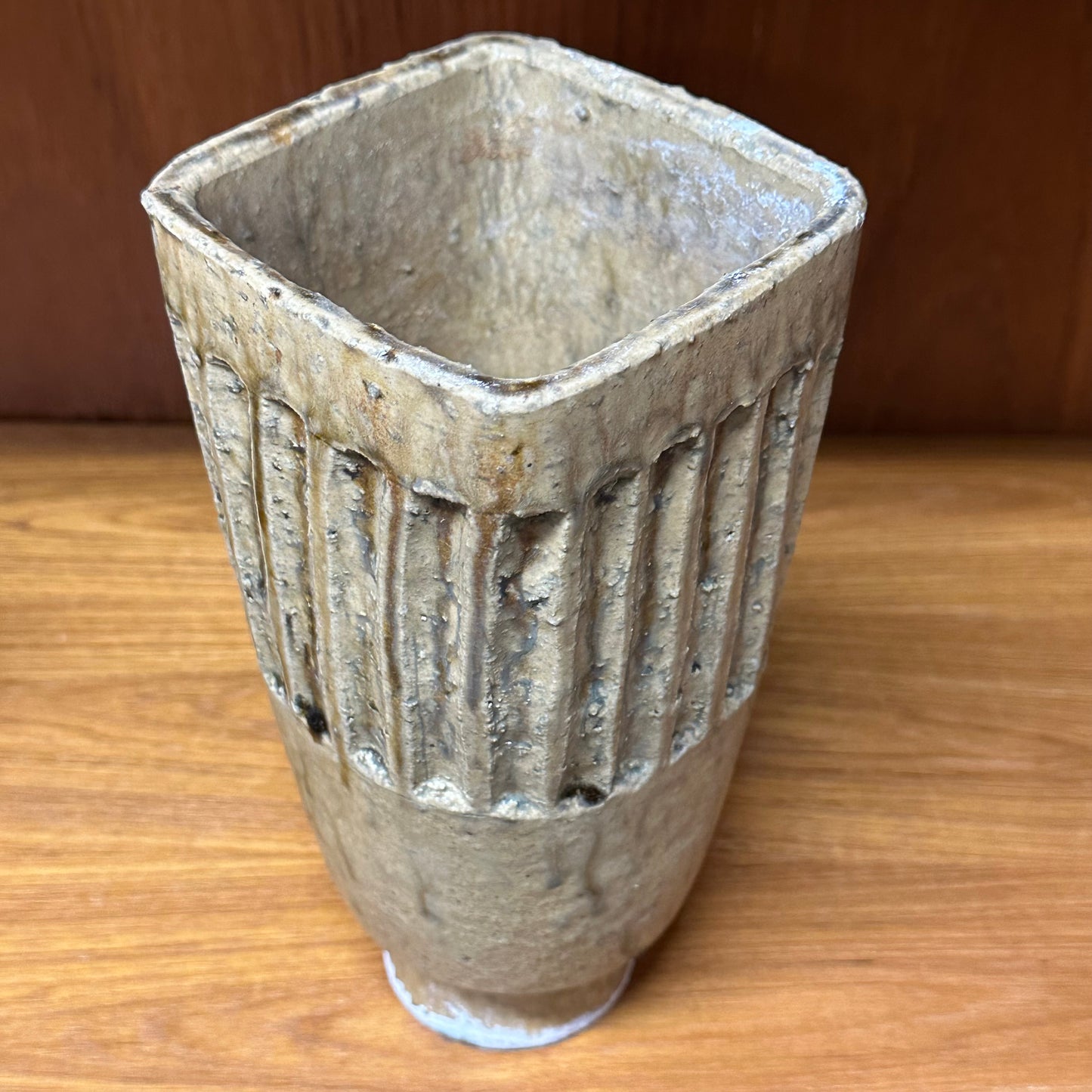 Vintage Japanese Showa Era (mid 20th) Hand Thrown Vase Ikebana